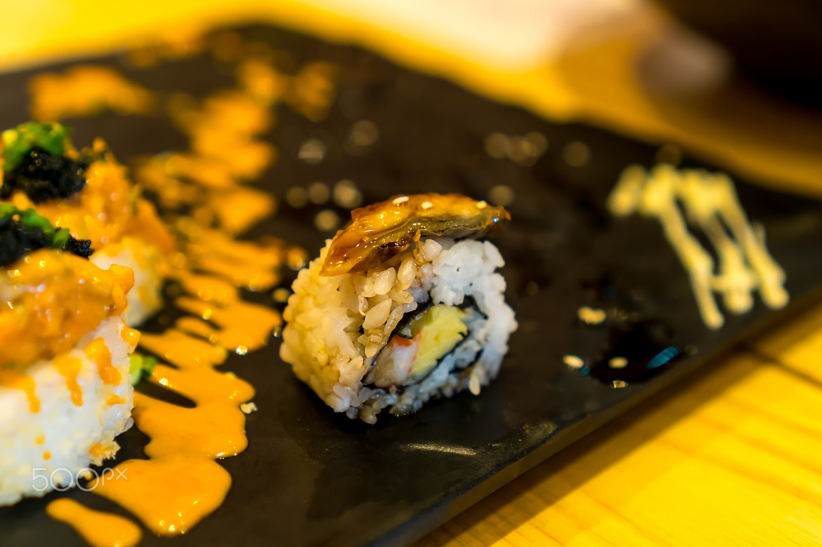 Sony E 35mm F1.8 OSS sample photo. Sushi photography