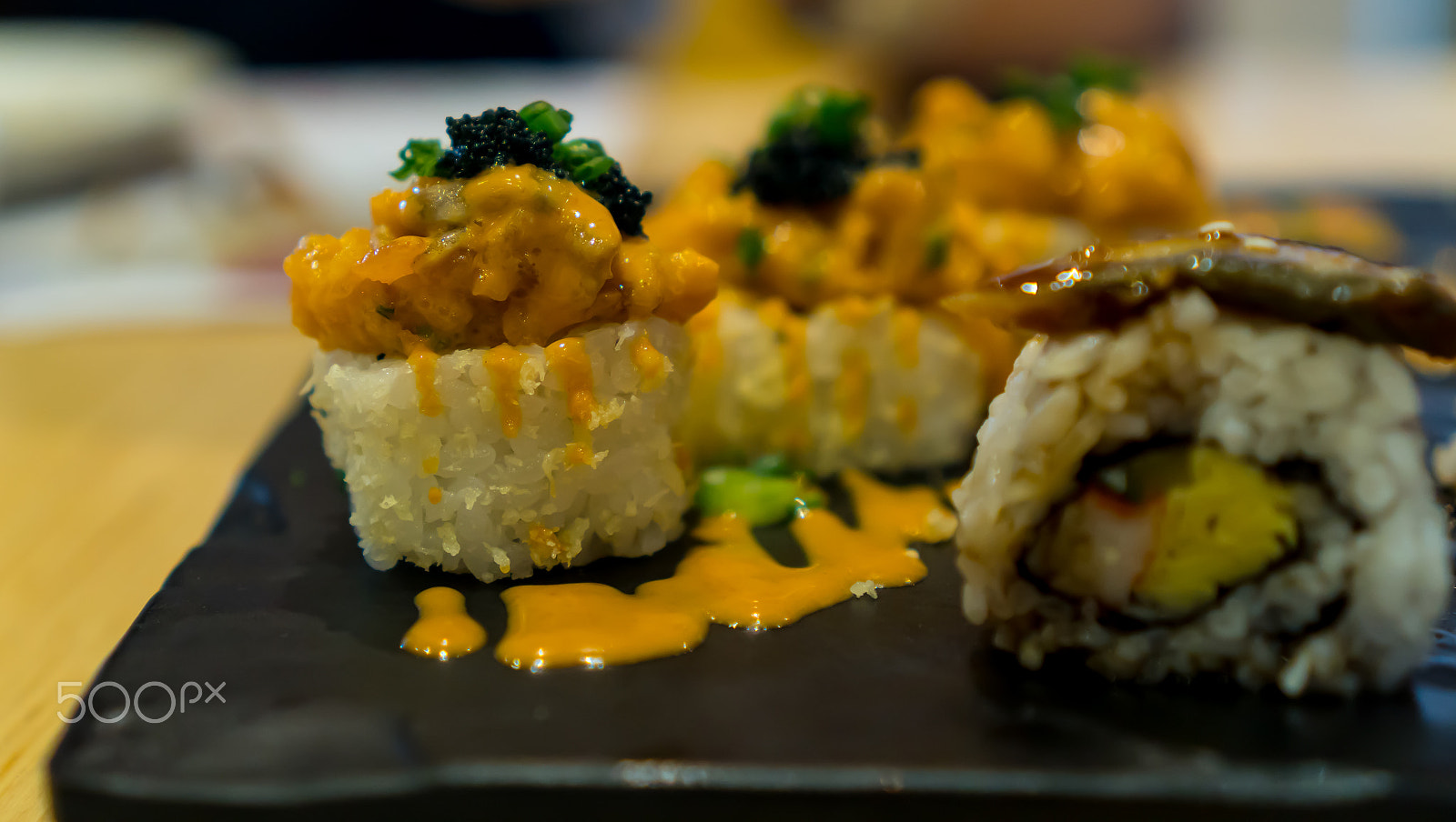 Sony E 35mm F1.8 OSS sample photo. Sushi photography