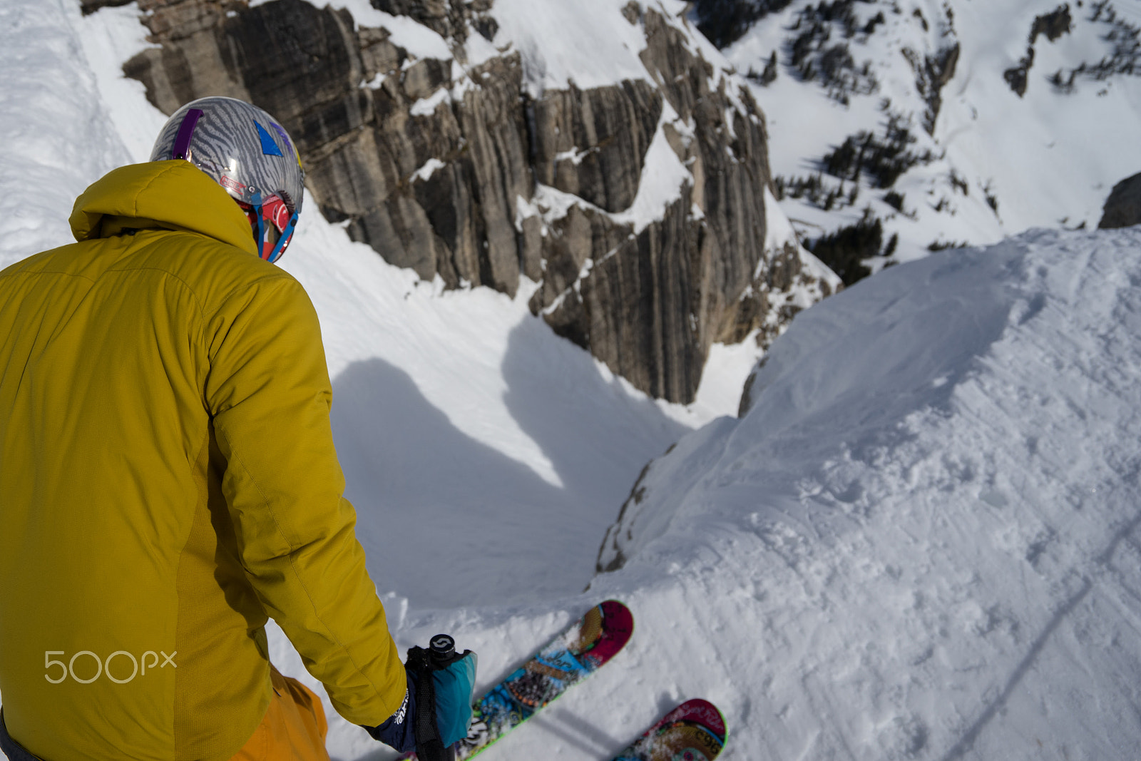 Sony a7 + Sony Vario-Tessar T* FE 16-35mm F4 ZA OSS sample photo. Corbet's couloir at jackson hole. photography