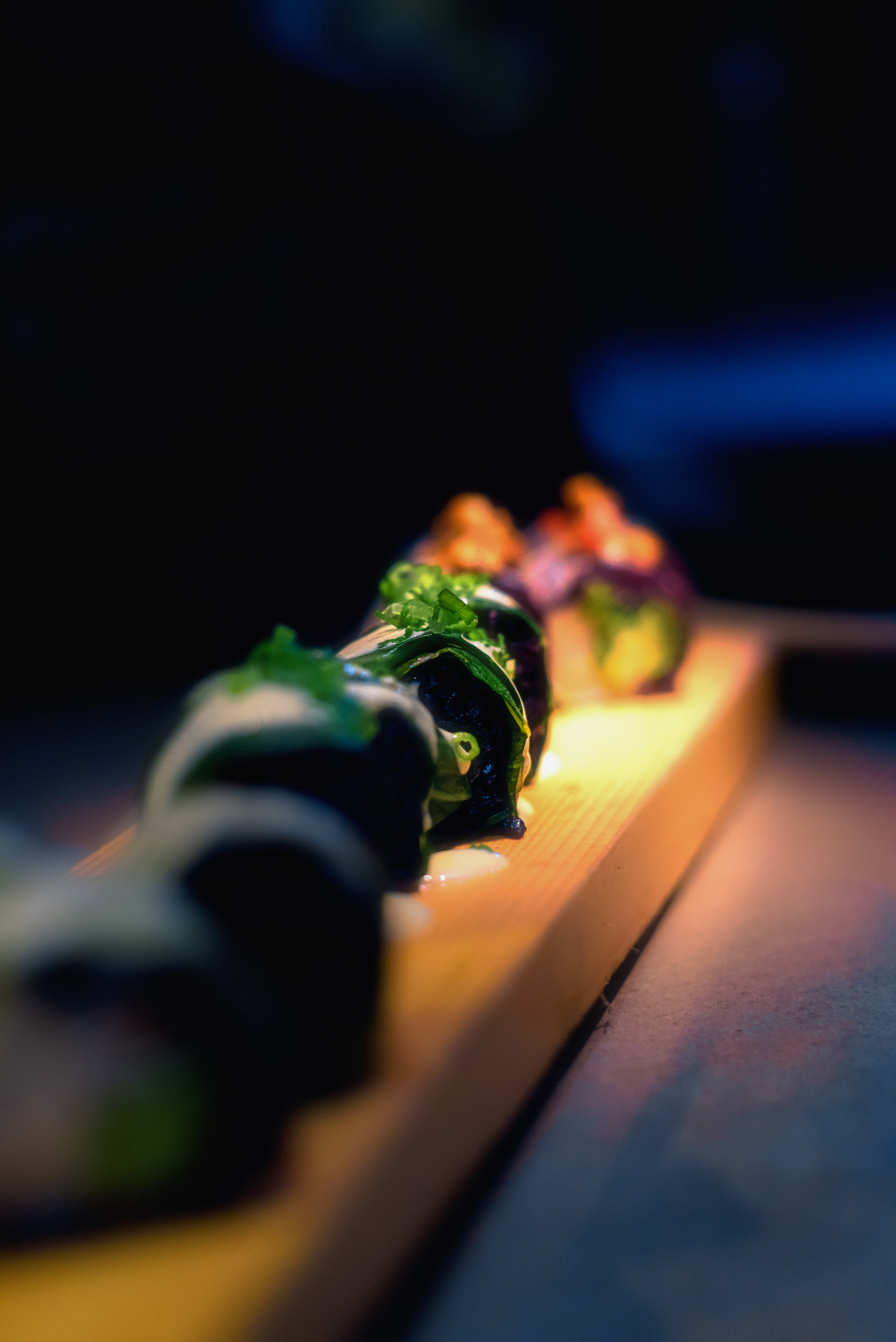 Nikon D810 + Nikon AF-S Nikkor 50mm F1.8G sample photo. Black rice sushi photography