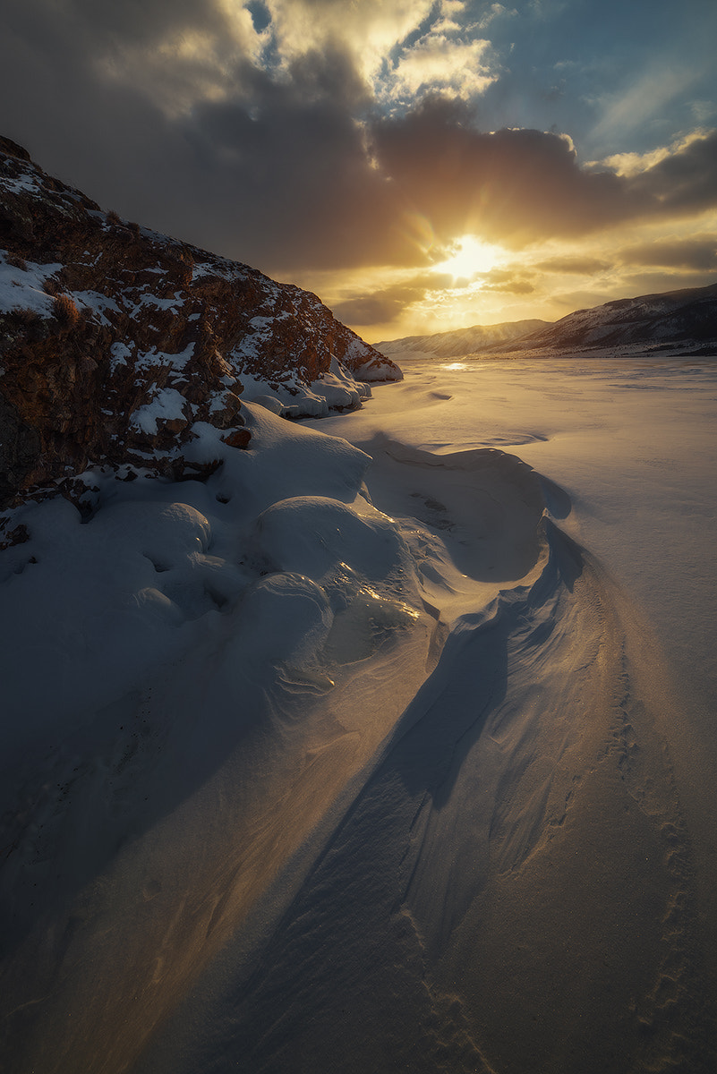 Nikon D810 sample photo. Baikal winter dunes photography