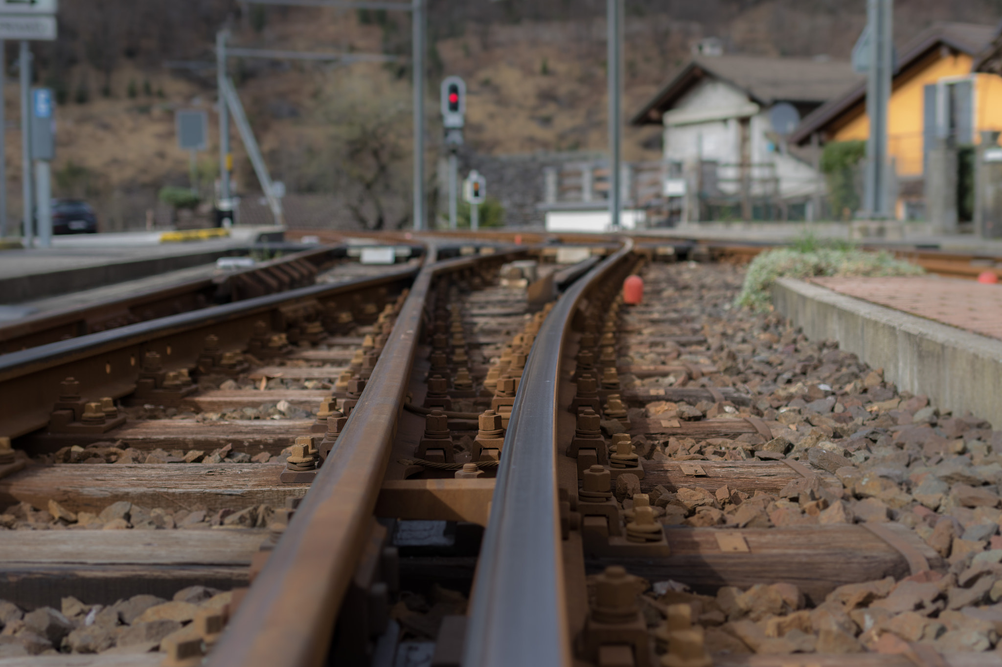 Canon EOS 7D Mark II sample photo. Railway switch in intragna photography