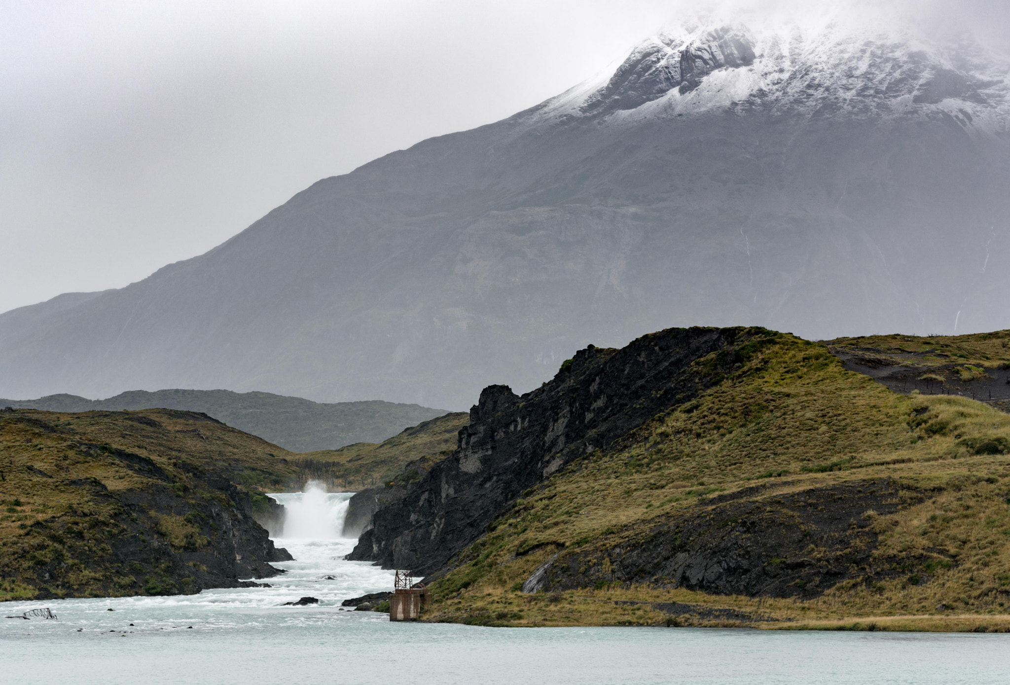 Nikon D7100 + Tamron SP 70-200mm F2.8 Di VC USD sample photo. River grey falls, torres del paine national park photography