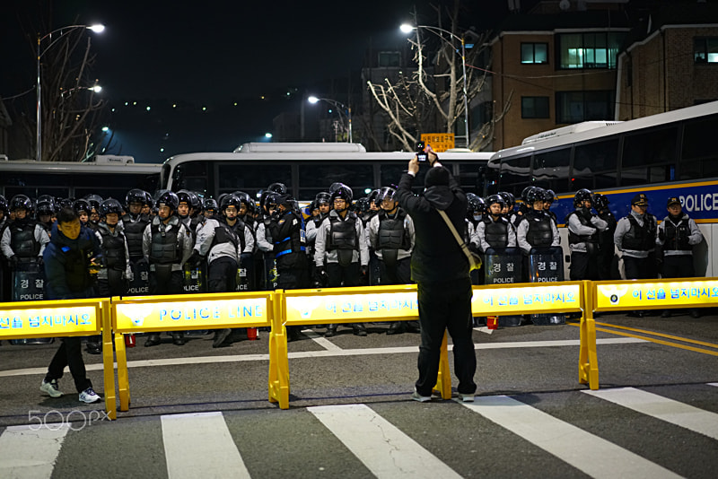 Sony a7R II sample photo. Candlelight rally in seoul photography
