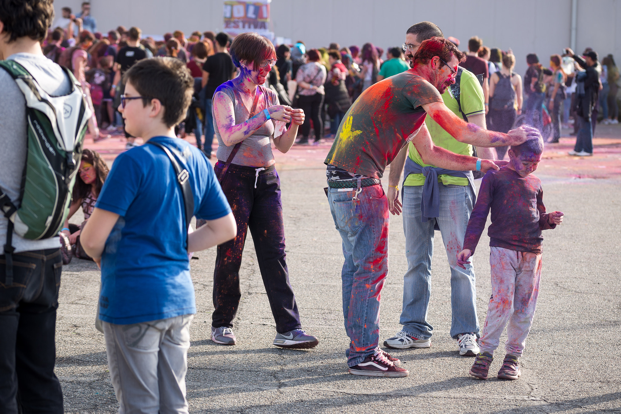 Sigma 105mm F2.8 EX DG OS HSM sample photo. Holi family photography