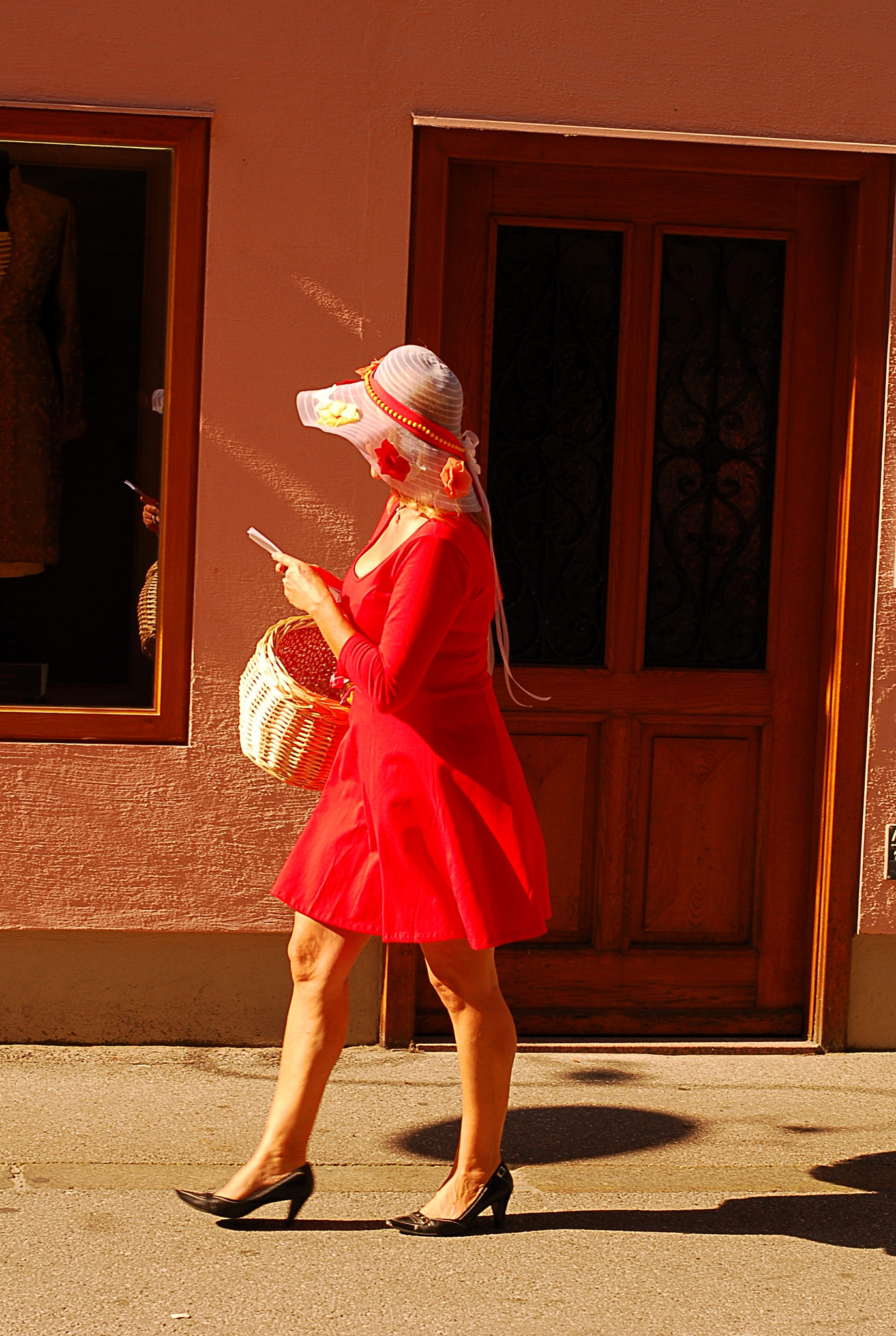 Nikon D80 sample photo. Red dress photography