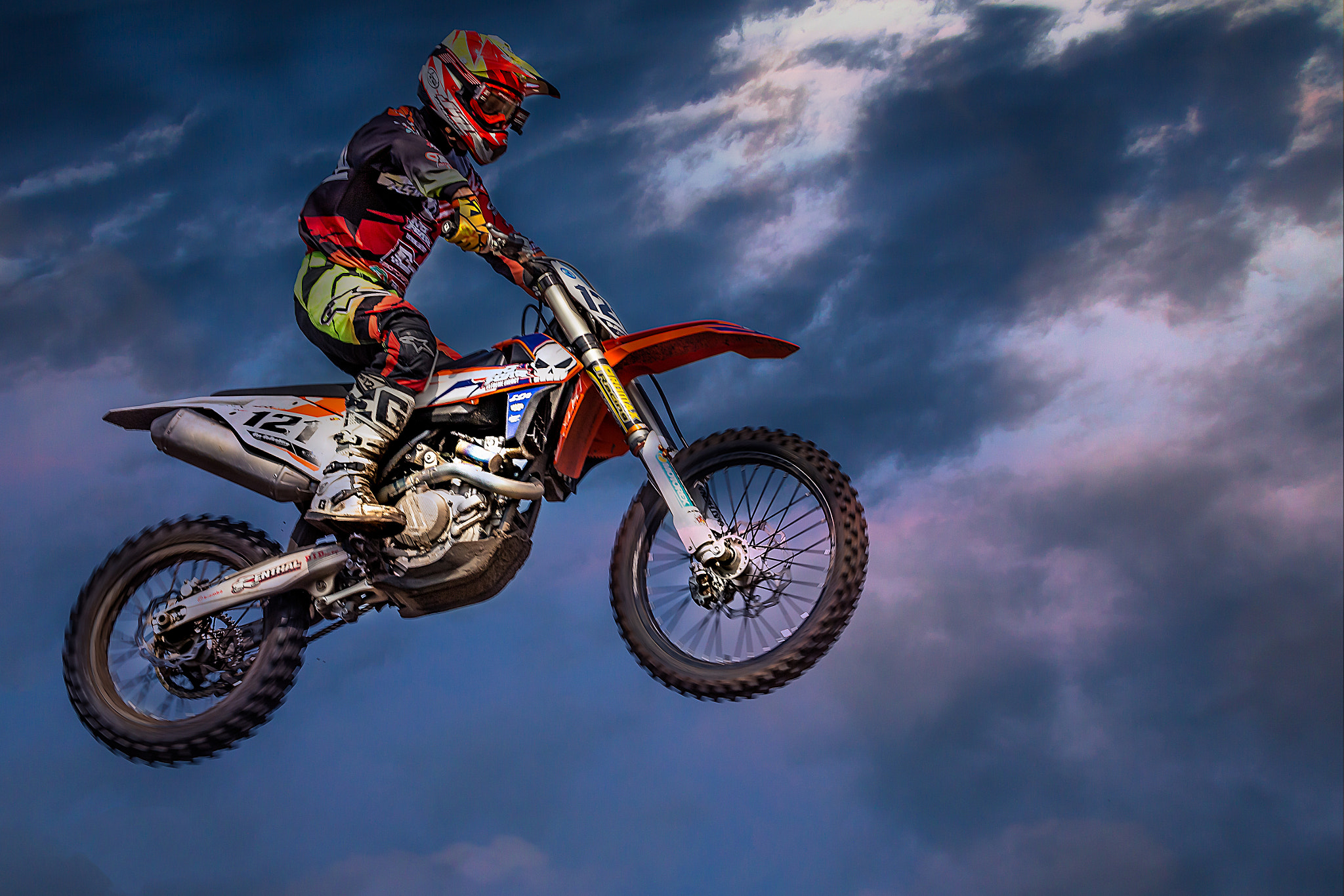 Canon EF 70-300mm F4-5.6L IS USM sample photo. Flying bike photography