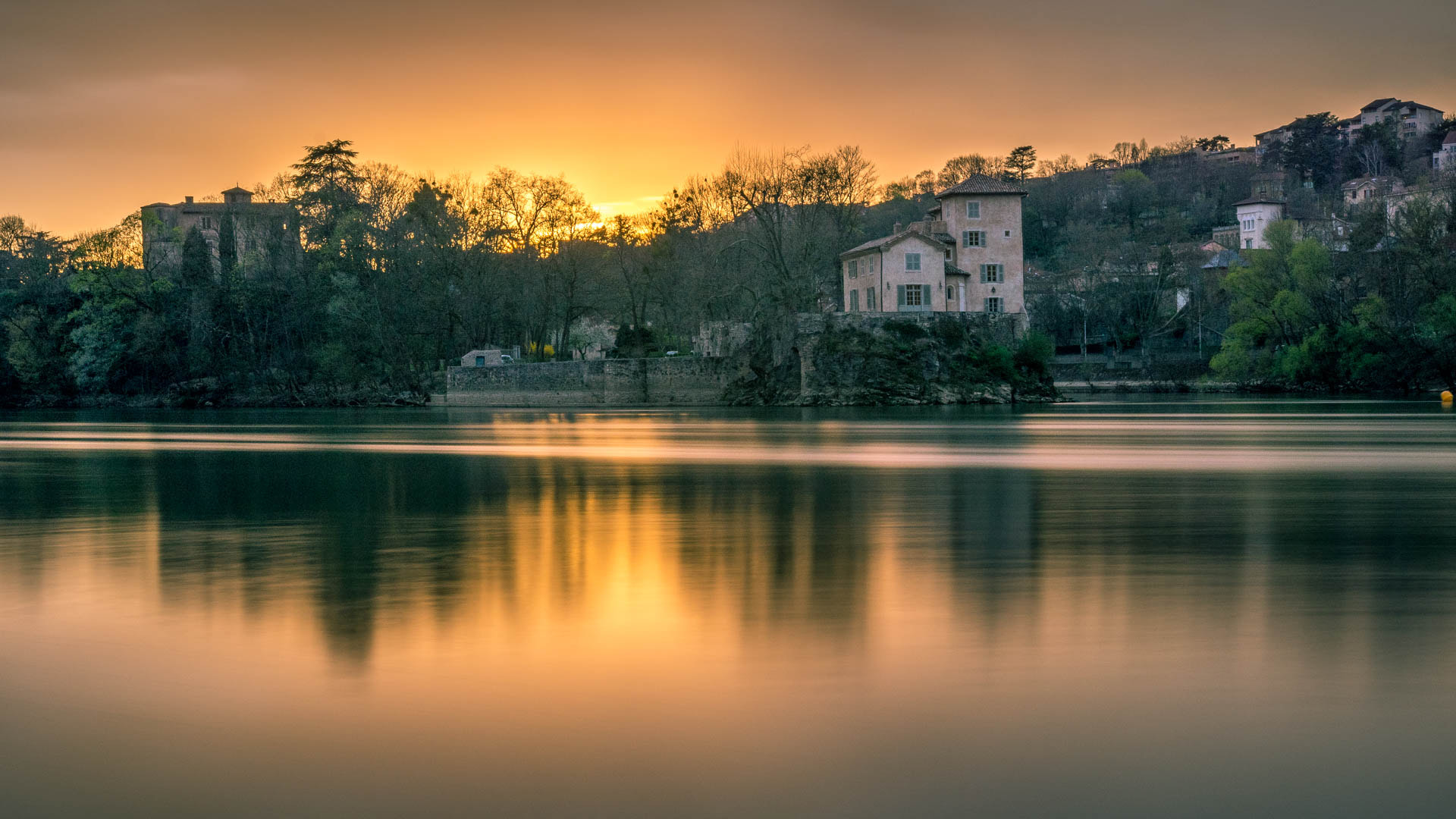 Pentax K-3 II sample photo. Sunset on the saône river photography