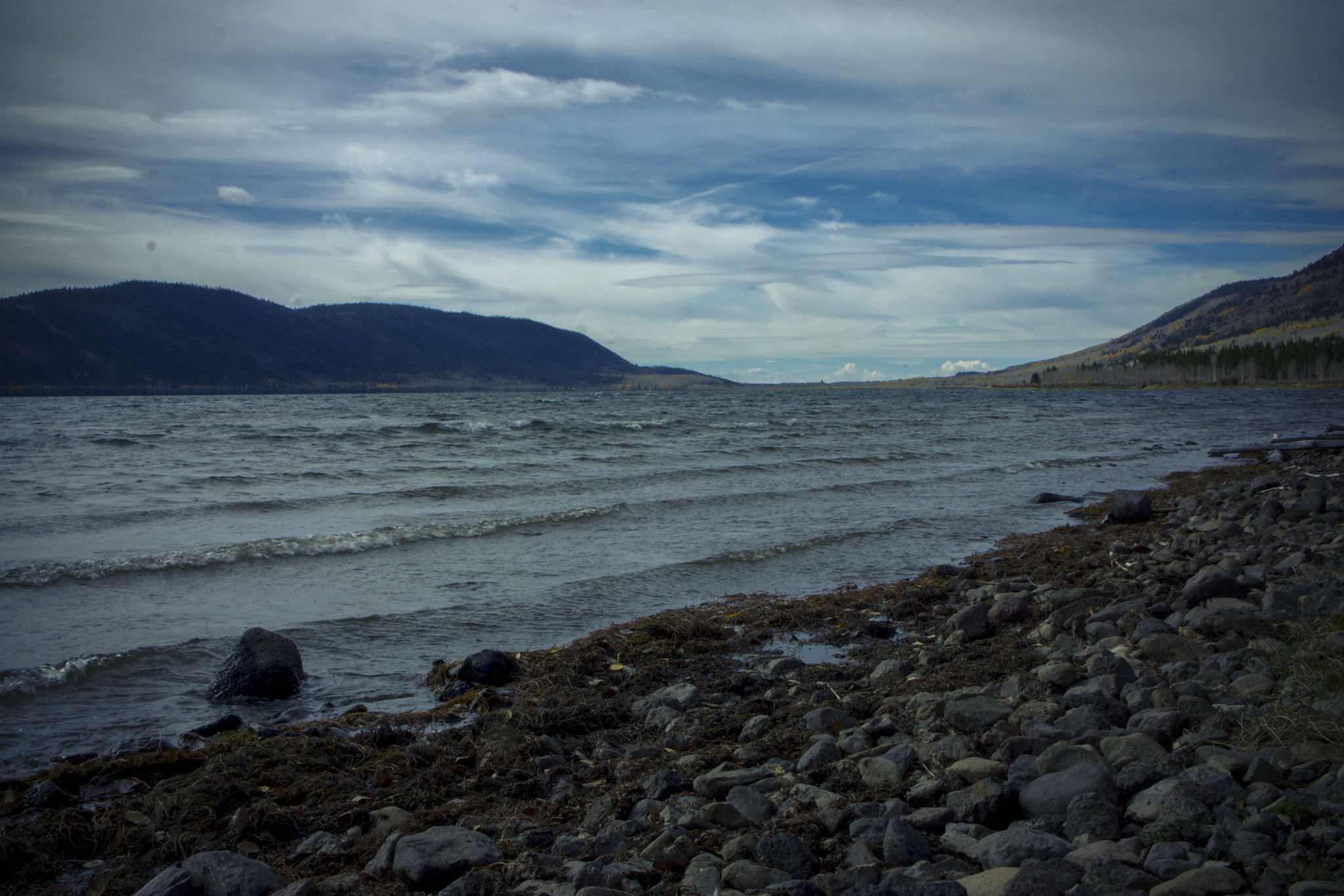 Sony Alpha NEX-7 + Sony E 18-55mm F3.5-5.6 OSS sample photo. Shore of fish lake in the fish lake national forest photography