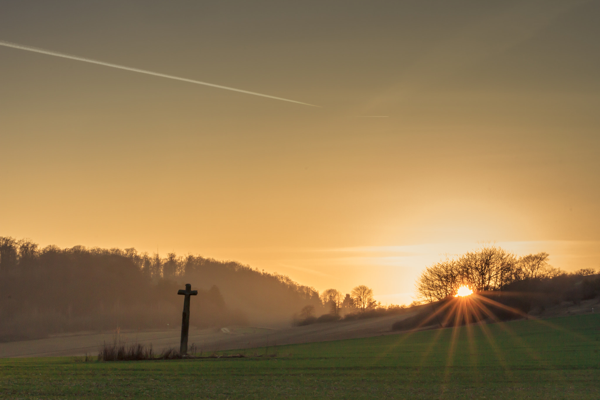 Canon EOS 7D + Tamron SP 35mm F1.8 Di VC USD sample photo. Low mountain sunset photography