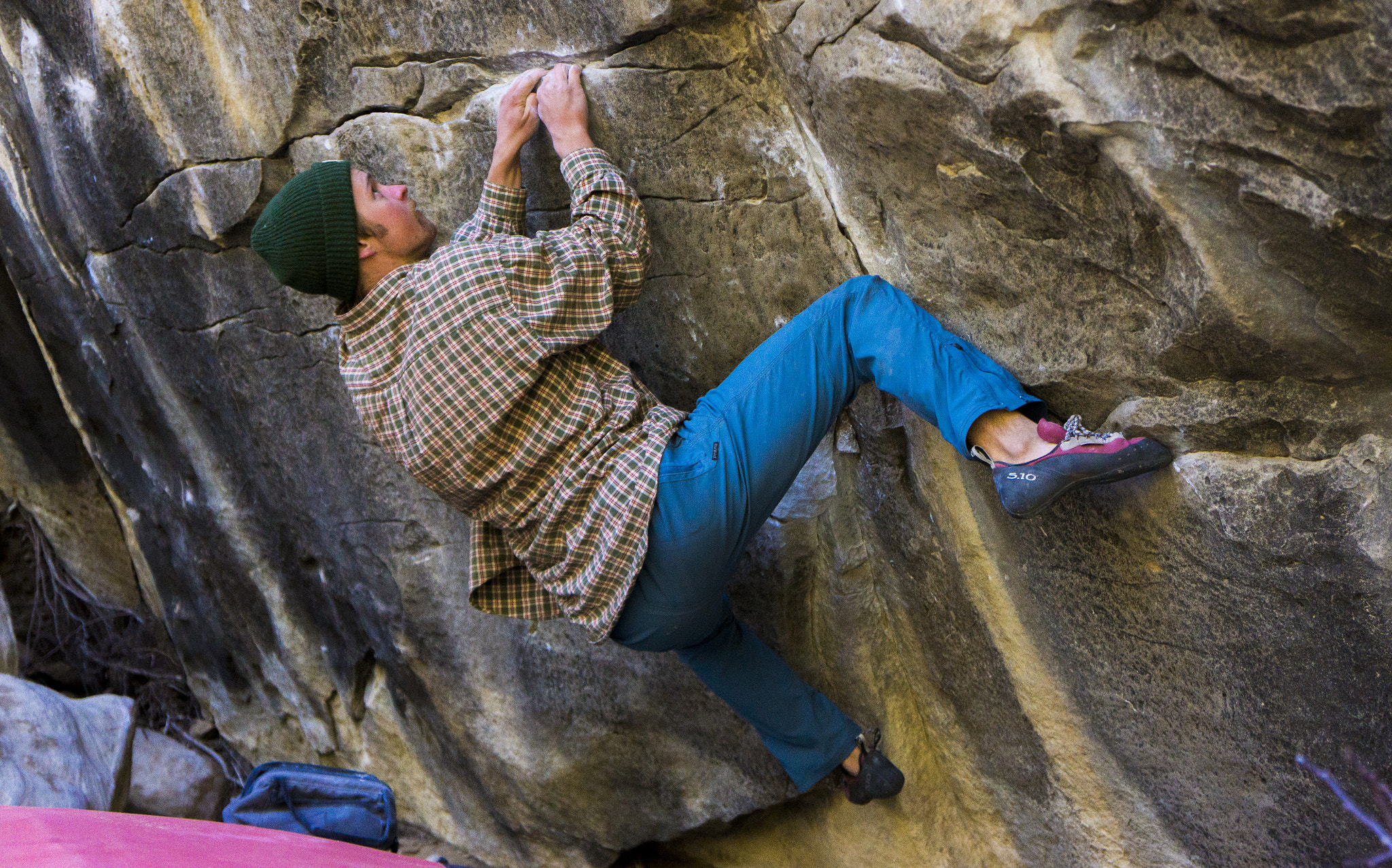 Sony Alpha NEX-7 + Sony E 18-55mm F3.5-5.6 OSS sample photo. Bouldering in joe's valley, ut on "wills of fire" photography