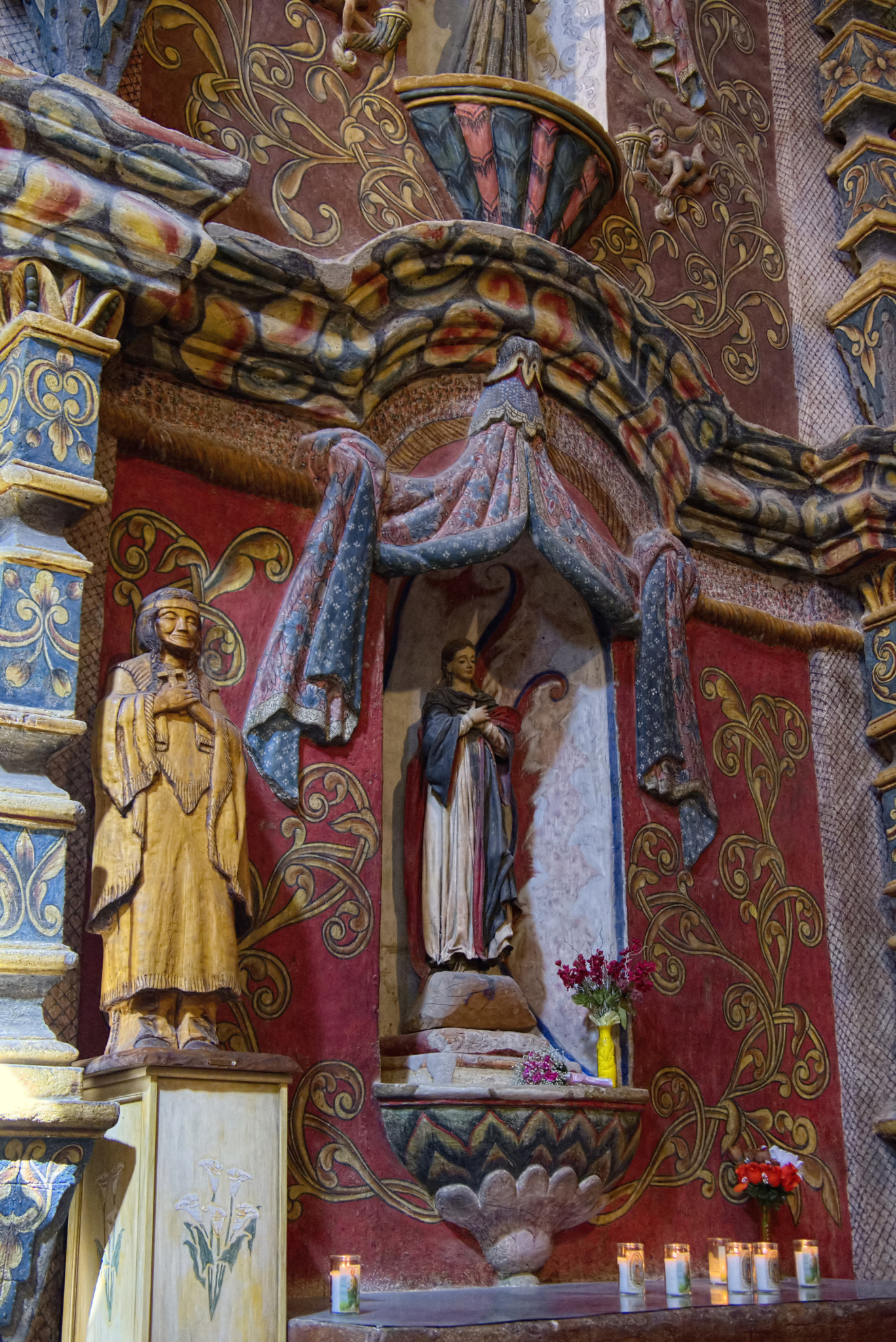 Fujifilm X-T2 + Fujifilm XF 18-135mm F3.5-5.6 R LM OIS WR sample photo. San xavier mission ~ art and statues photography
