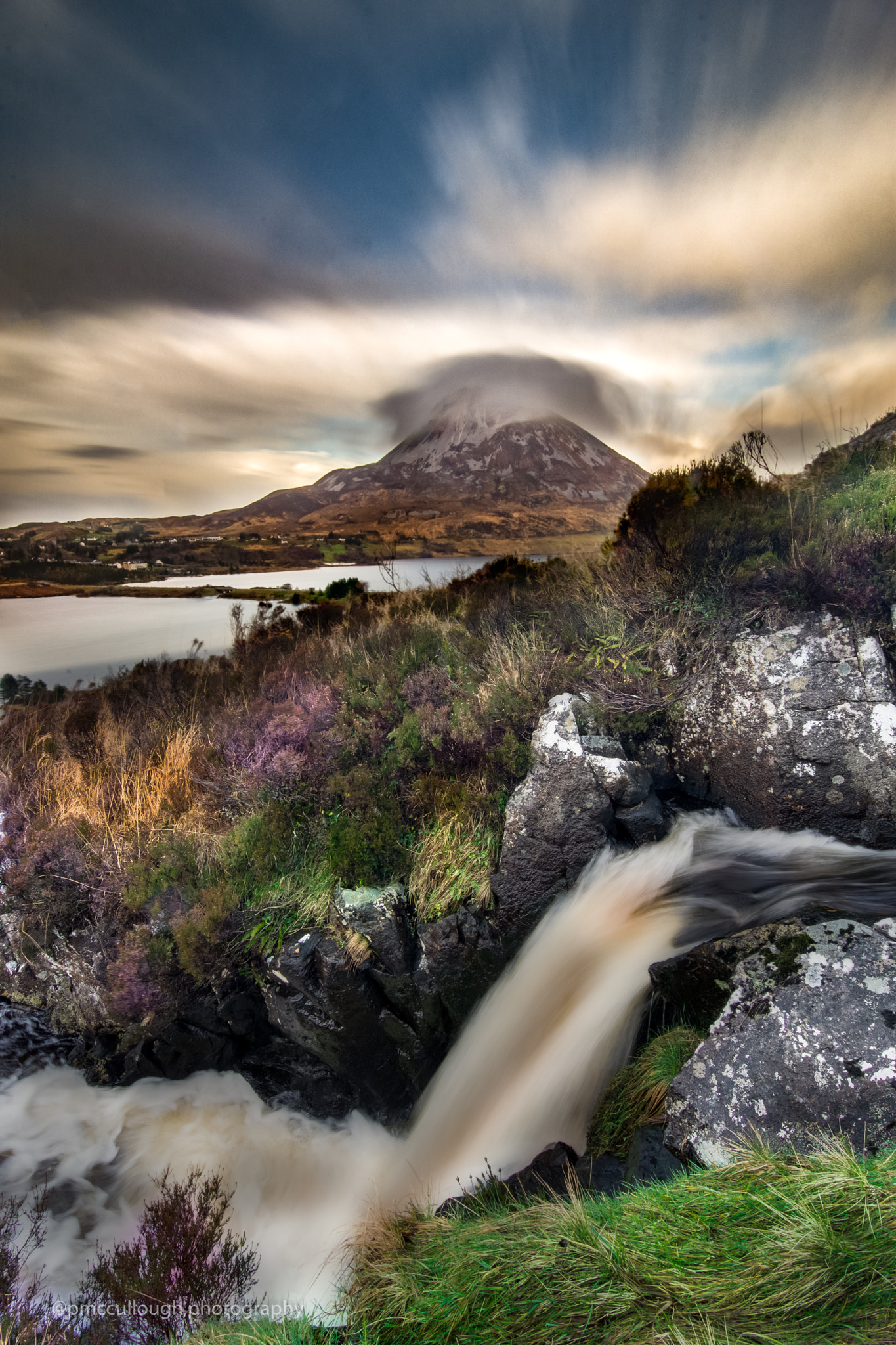 Nikon D7200 sample photo. Water fall , mount errigal donegal. photography