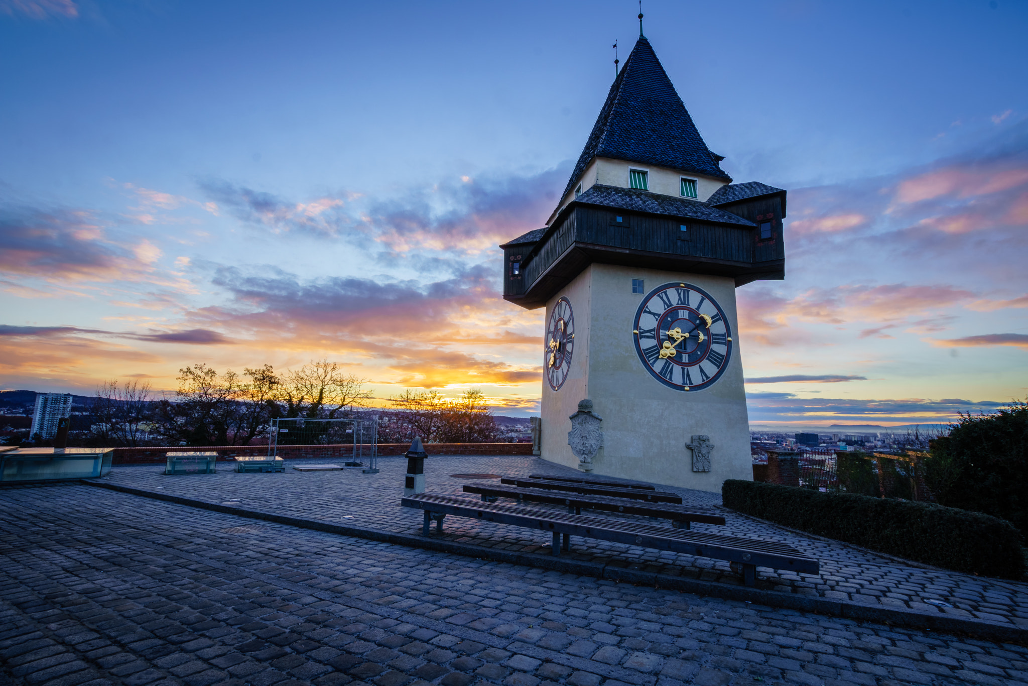 Sony ILCA-77M2 sample photo. Clocktower seeing the first rays of light photography