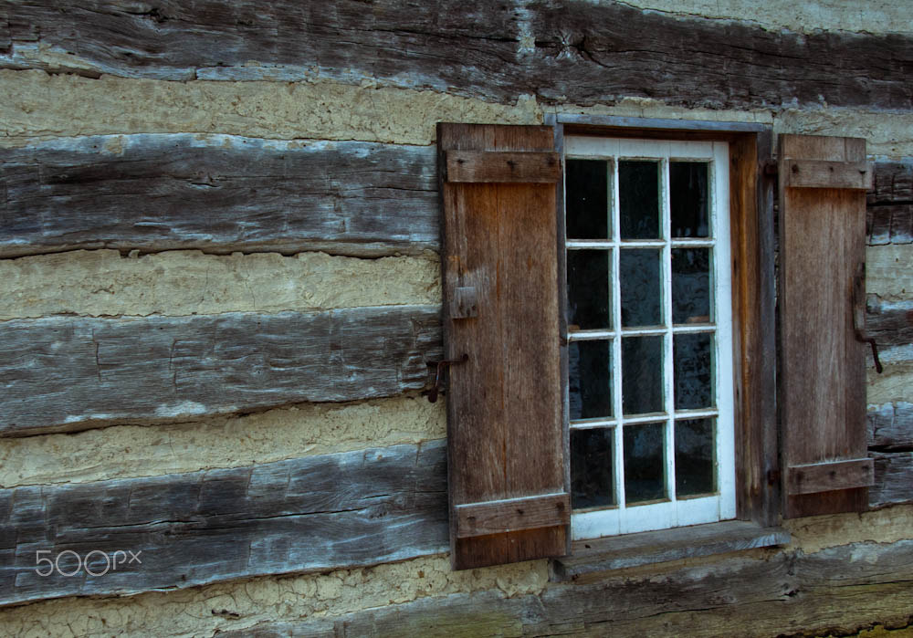 Nikon D300S sample photo. Log cabin window photography