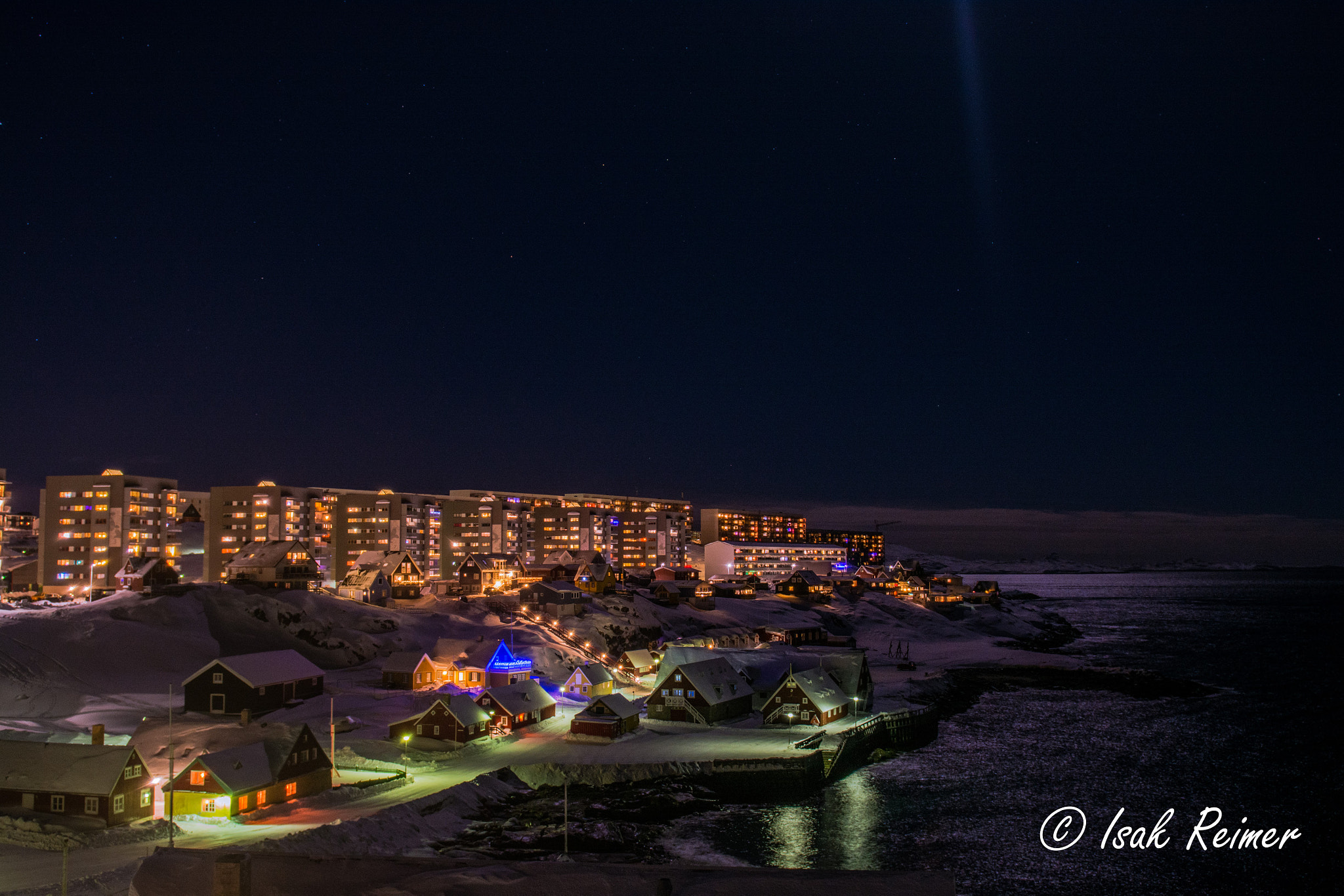 Nikon D5200 sample photo. Nuuk by night..  photography