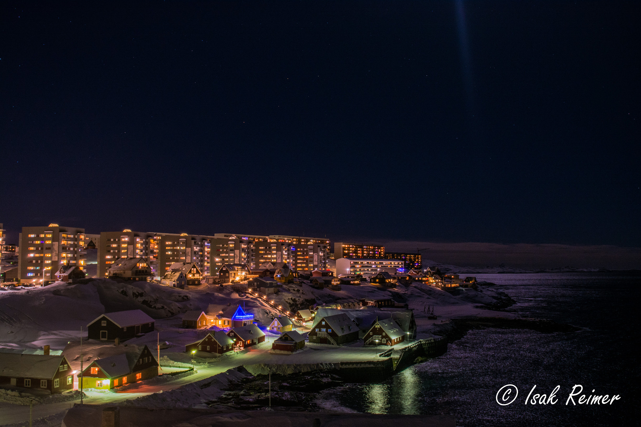 Nikon AF-S Nikkor 24-70mm F2.8G ED sample photo. Nuuk by night..  photography