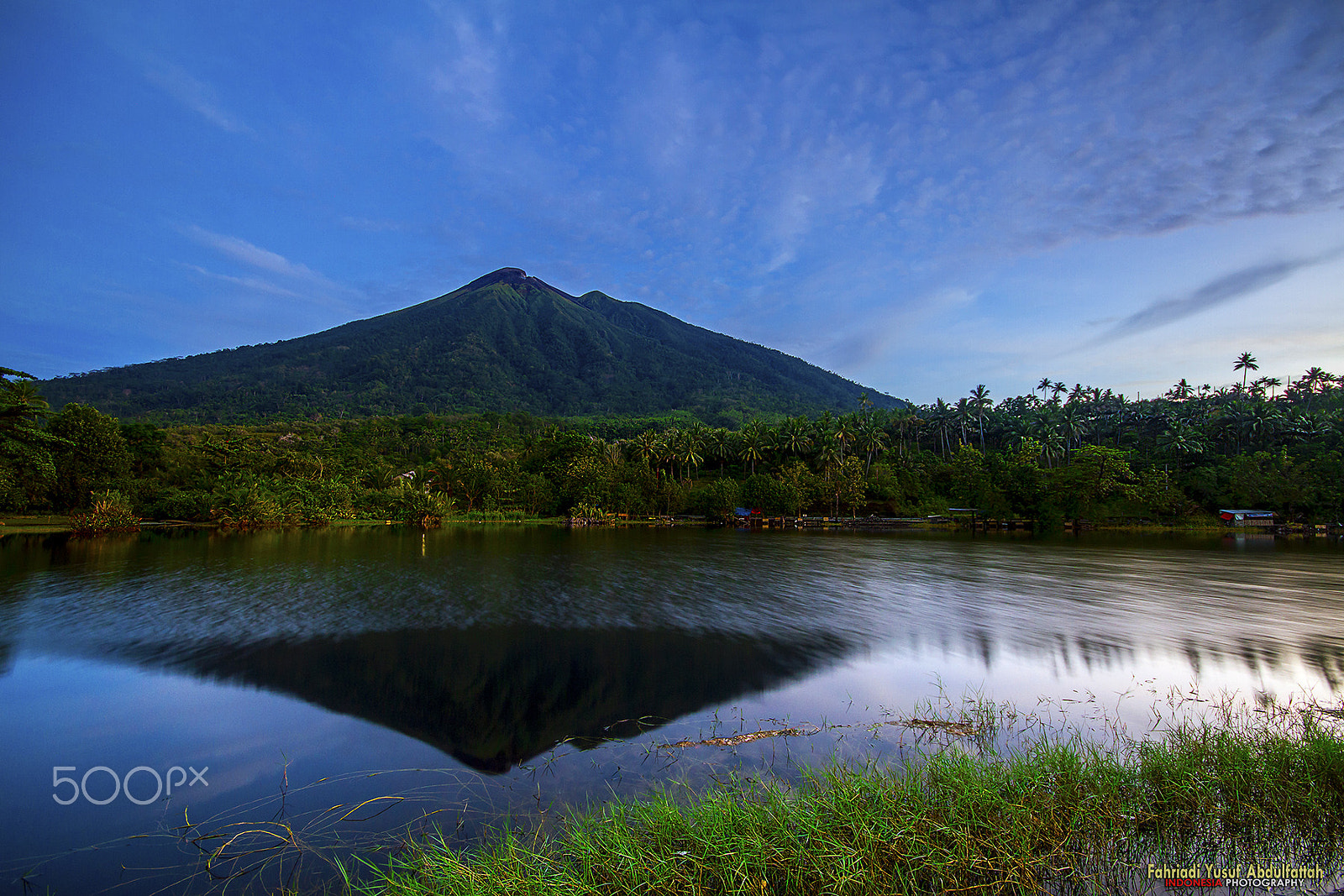 Canon EOS 7D + Sigma 10-20mm F4-5.6 EX DC HSM sample photo. Gamalama mountain reflection photography
