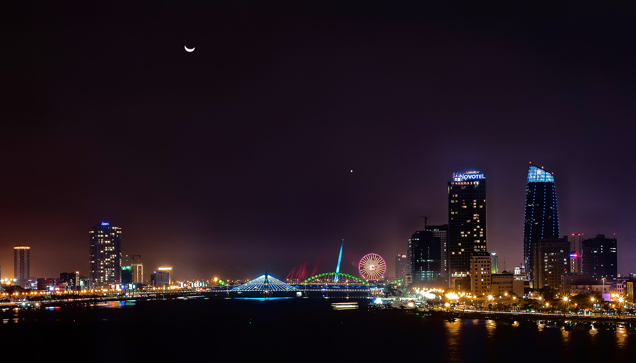 Fujifilm X-A2 sample photo. Da nang by night photography