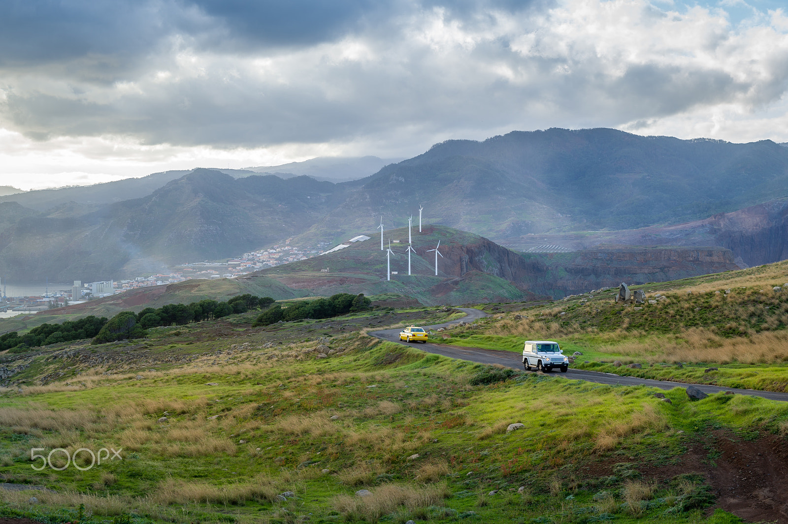Nikon D3S sample photo. Cars traveling in the beautiful land of madeira photography