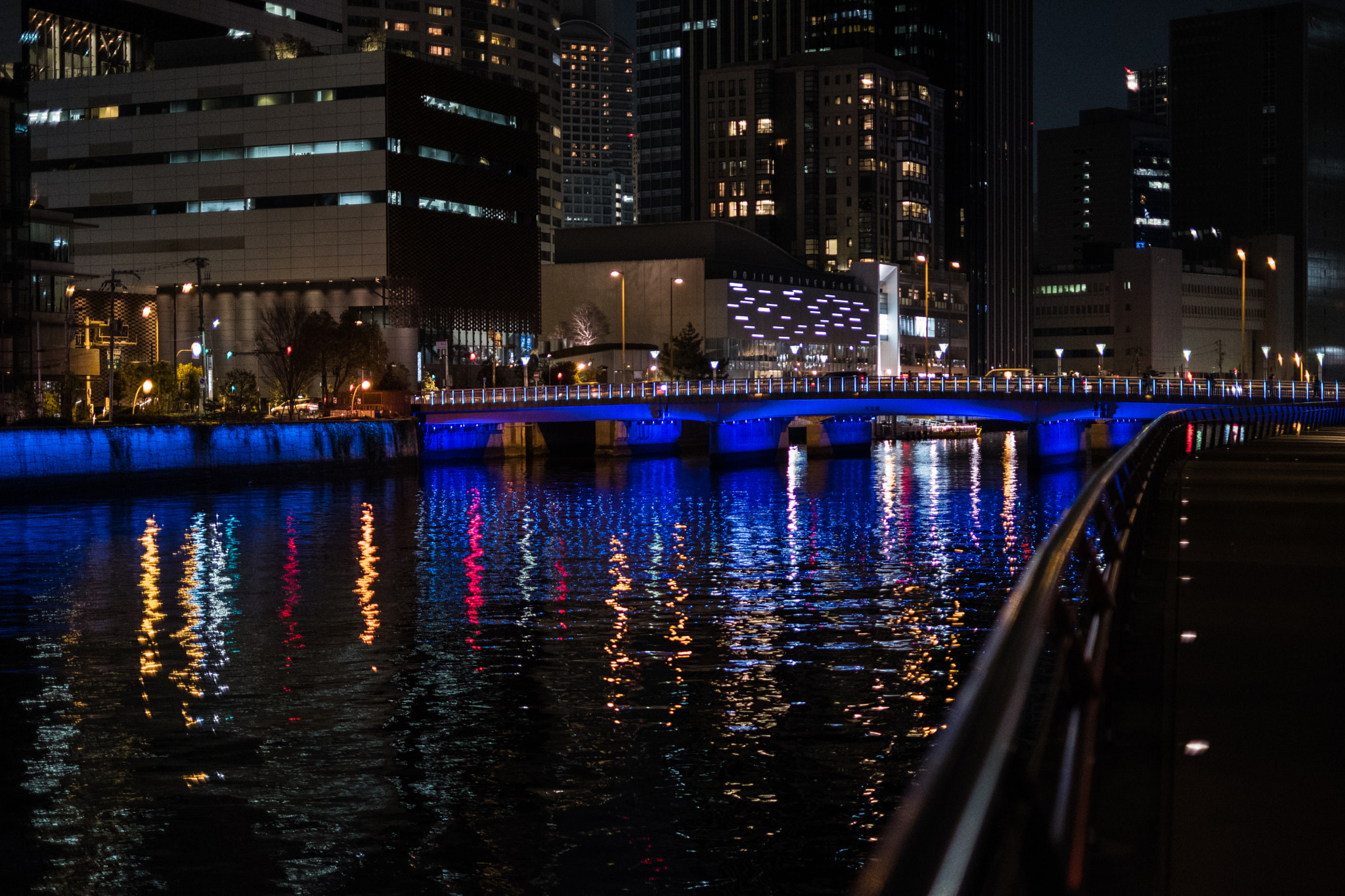 Fujifilm X-Pro2 sample photo. Blue bridge, tamae-bashi, osaka photography