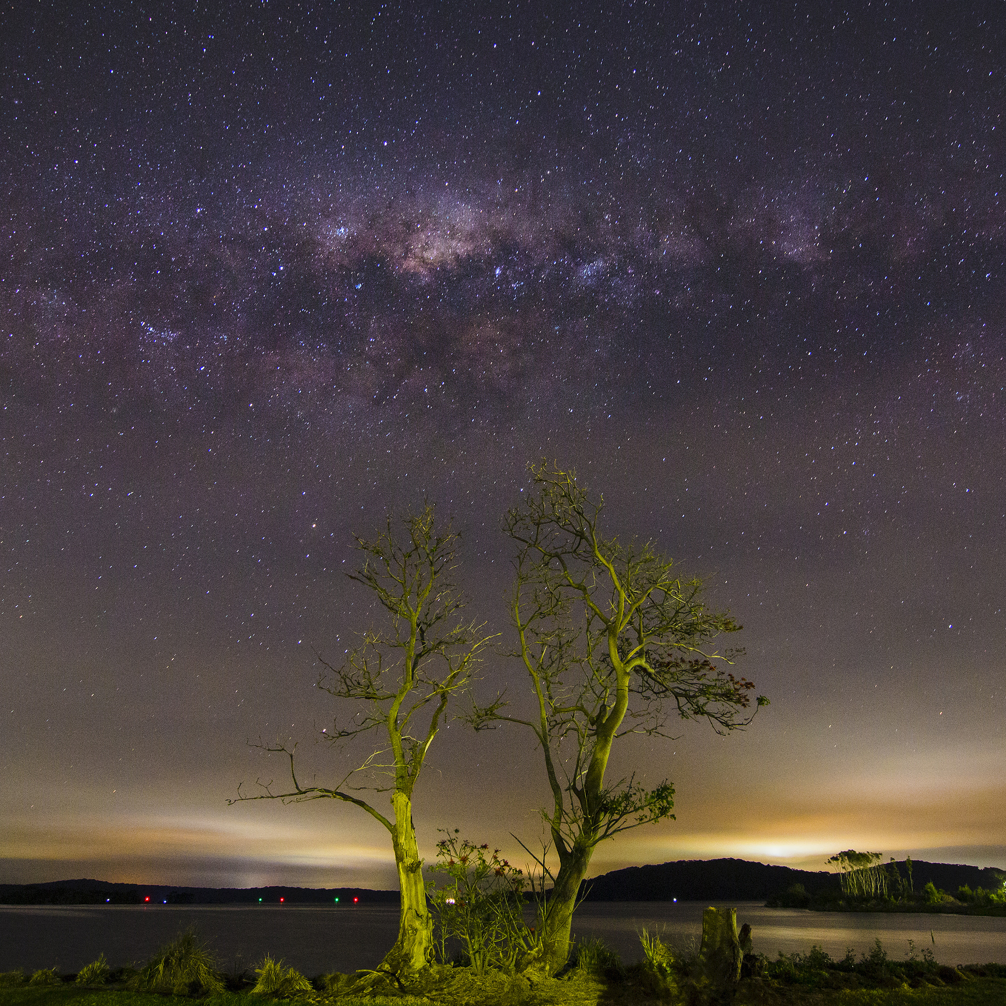 Canon EOS 6D sample photo. Milky way setting over lake macquarie photography