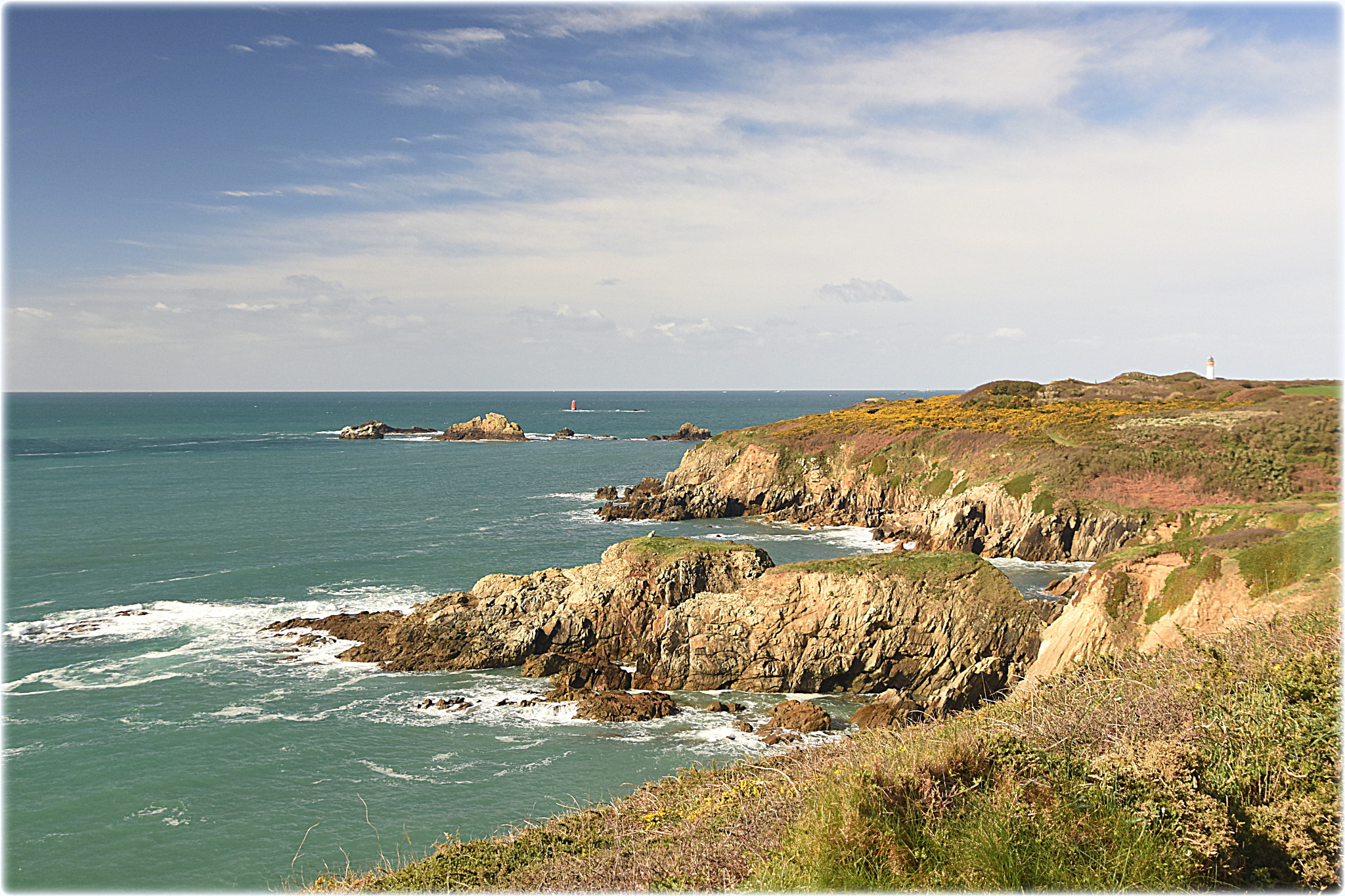 Nikon D810 + Nikon AF-S DX Nikkor 18-300mm F3.5-6.3G ED VR sample photo. "cote en bretagne;abbey s.mathieu" photography