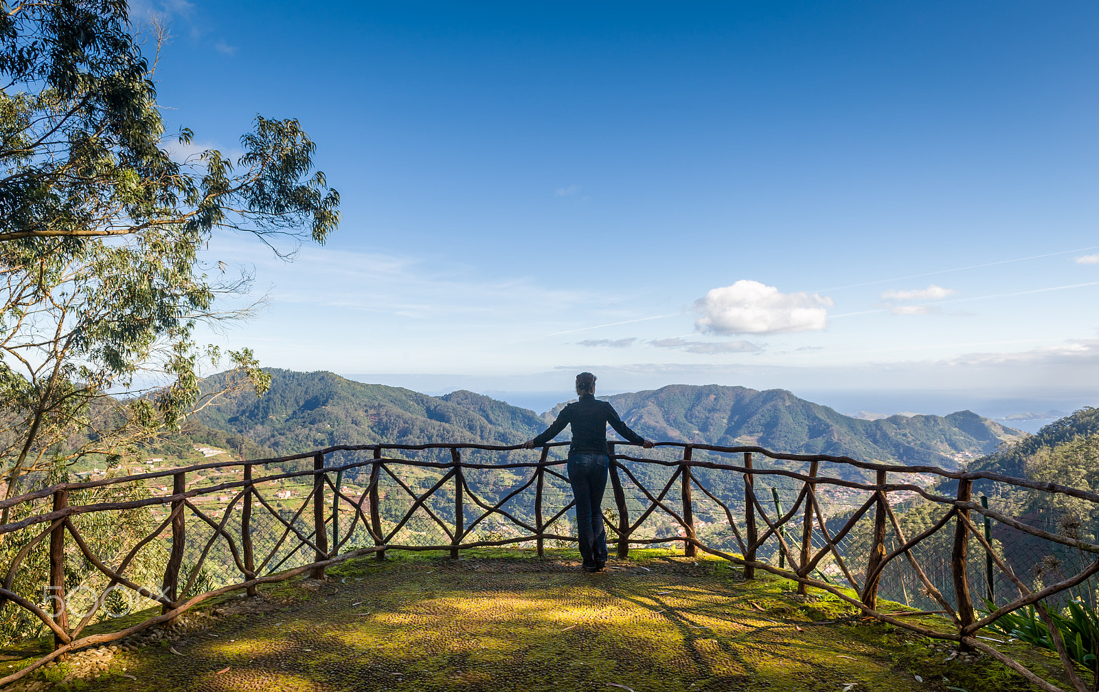 Nikon D3S sample photo. Woman at santo da serra park viewpoint photography