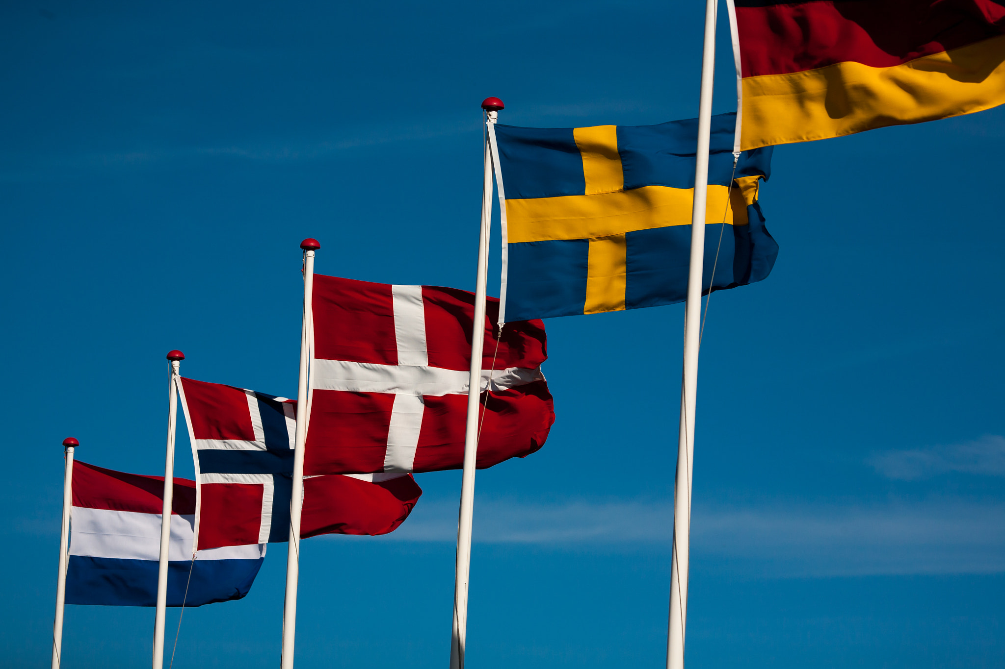 Canon EOS 5D + Canon EF 100-400mm F4.5-5.6L IS USM sample photo. Flags in the wind photography