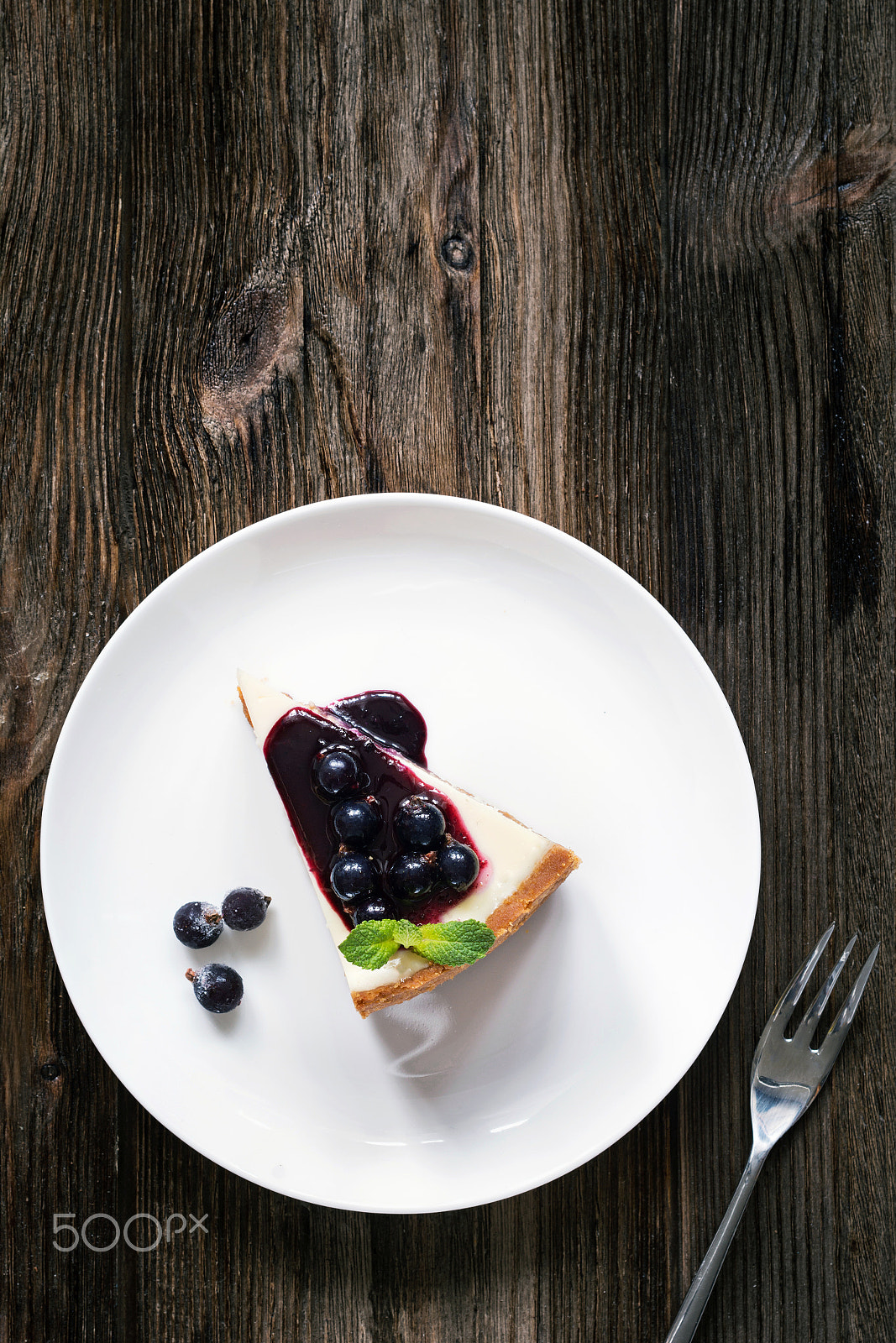 Nikon AF-S Nikkor 50mm F1.4G sample photo. Cheesecake with blueberry sauce photography