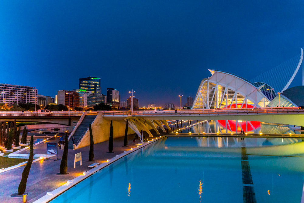 Sony Cyber-shot DSC-RX1 sample photo. Opera valencia, spain, at night photography