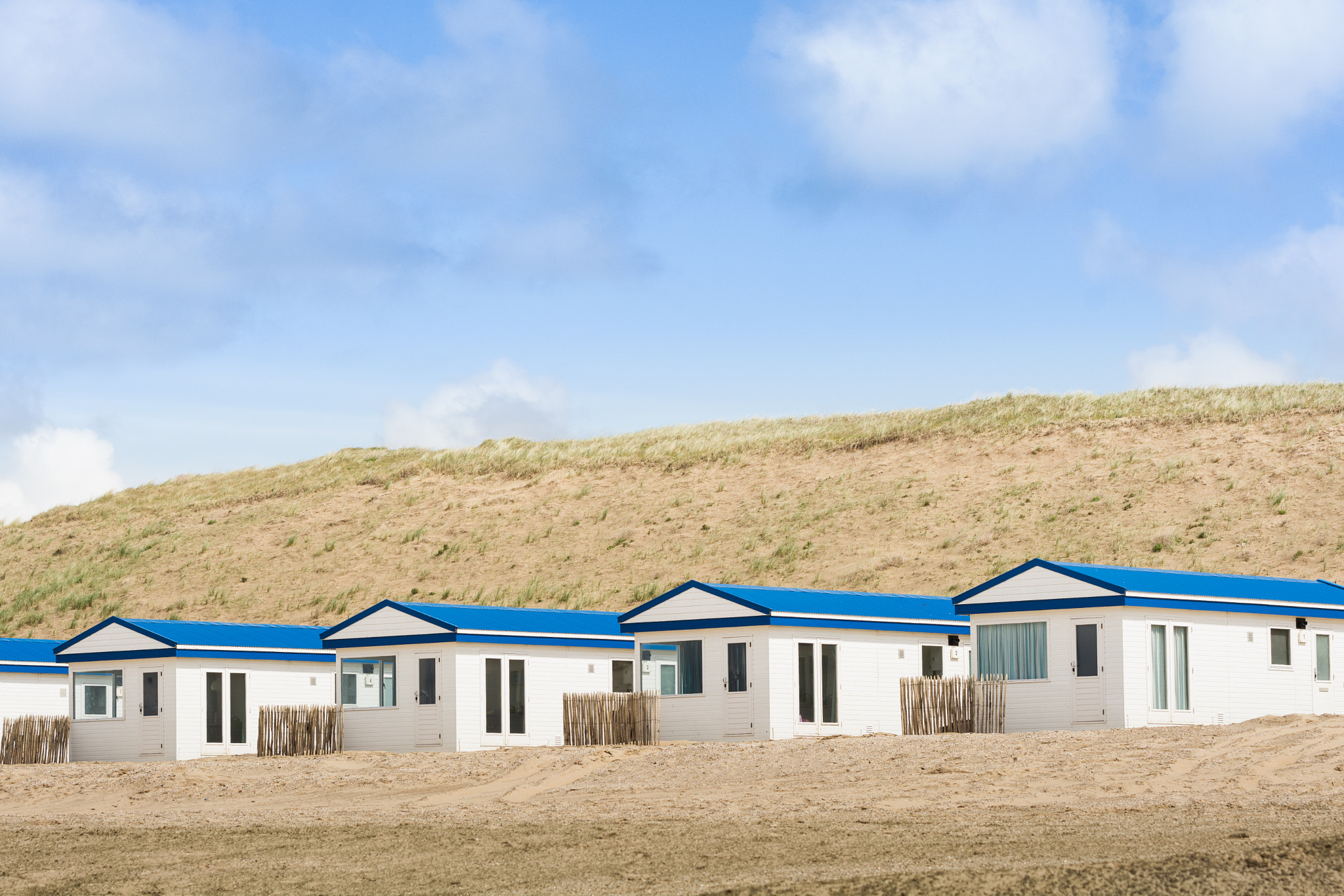 Nikon AF-S Nikkor 70-200mm F2.8G ED VR II sample photo. Beach shacks photography