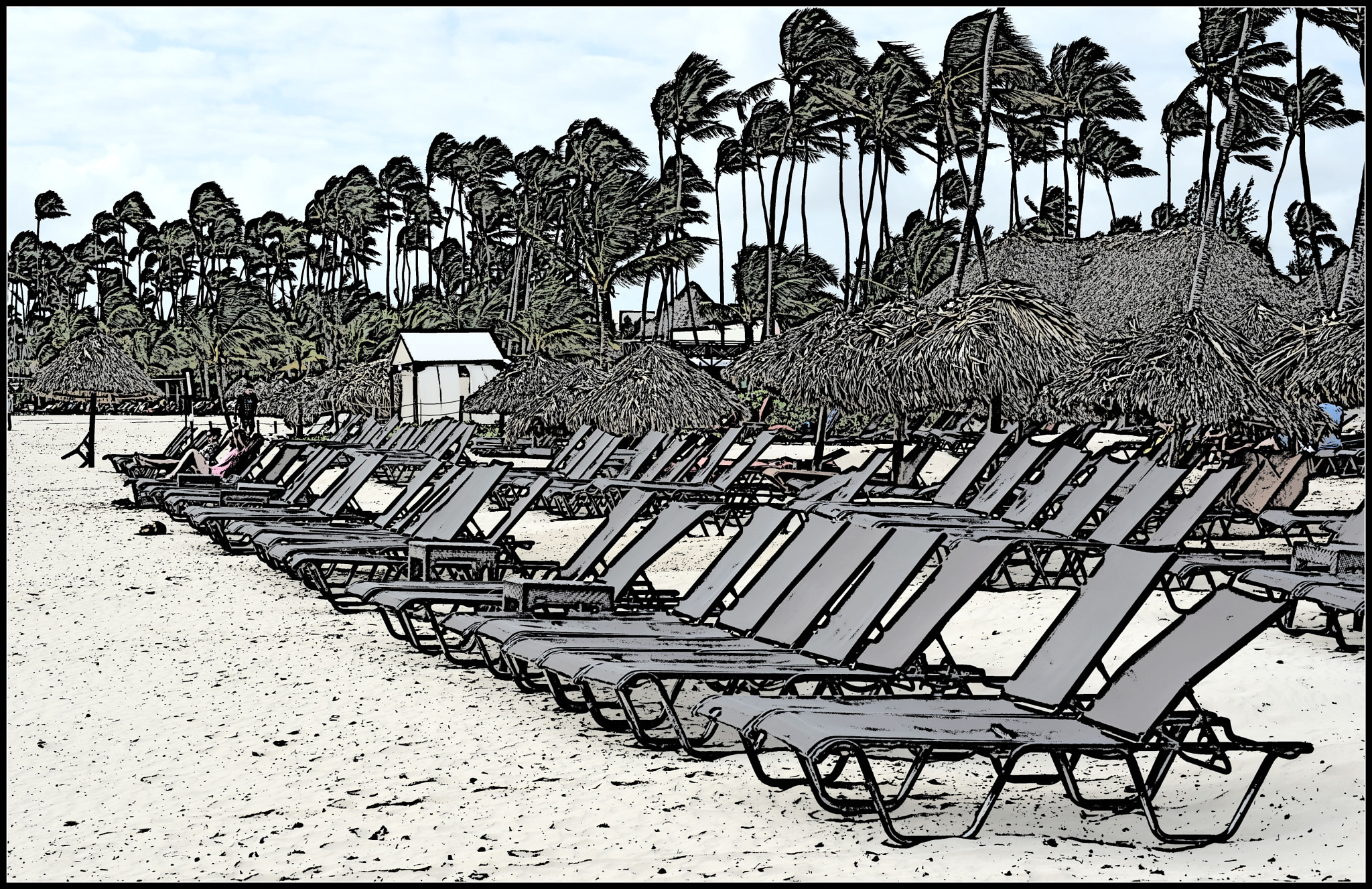 Nikon AF Nikkor 70-300mm F4-5.6G sample photo. Beach chairs photography