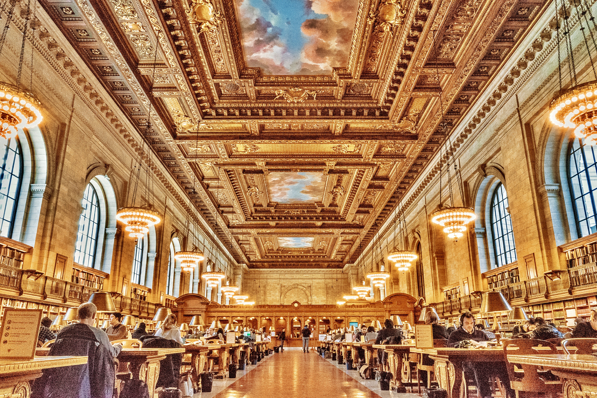 Sony a7 II sample photo. New york public library ross reading room photography