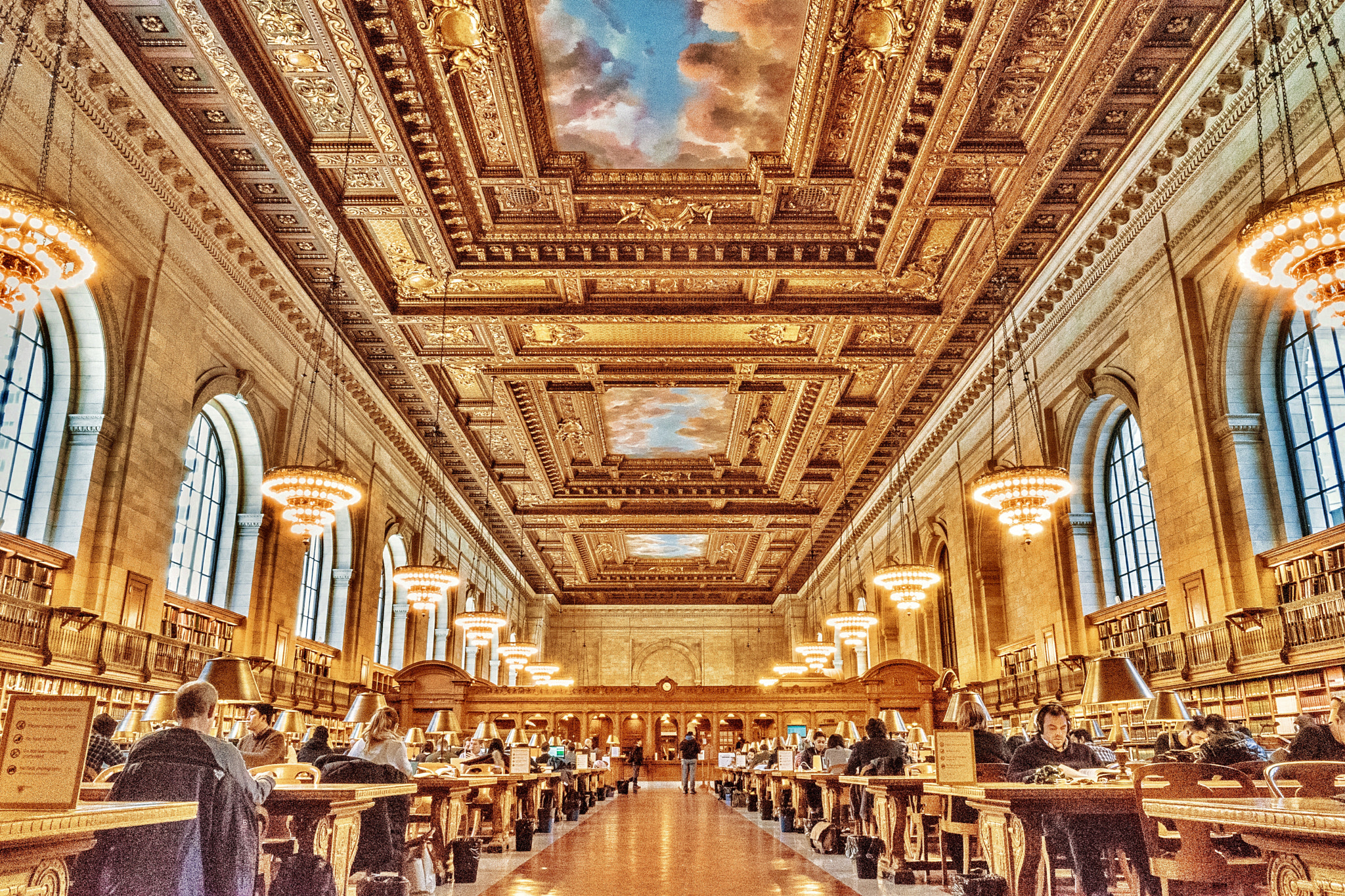 Sony FE 28mm F2 sample photo. New york public library ross reading room photography