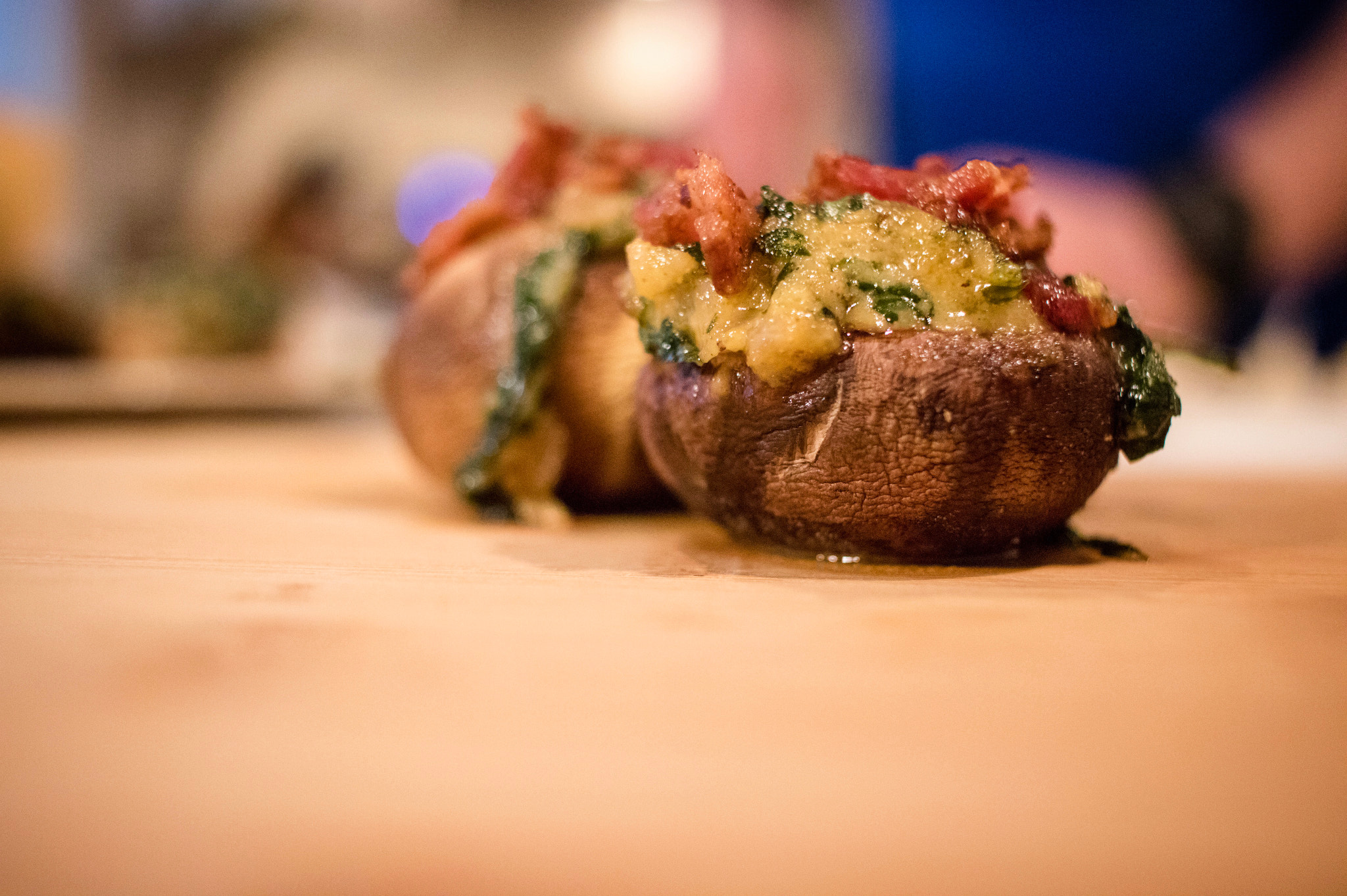 Canon EOS 750D (EOS Rebel T6i / EOS Kiss X8i) + Canon EF-S 24mm F2.8 STM sample photo. When your husband makes yummy stuffed mushrooms as an appetizer to the real meal, you take a photo. photography