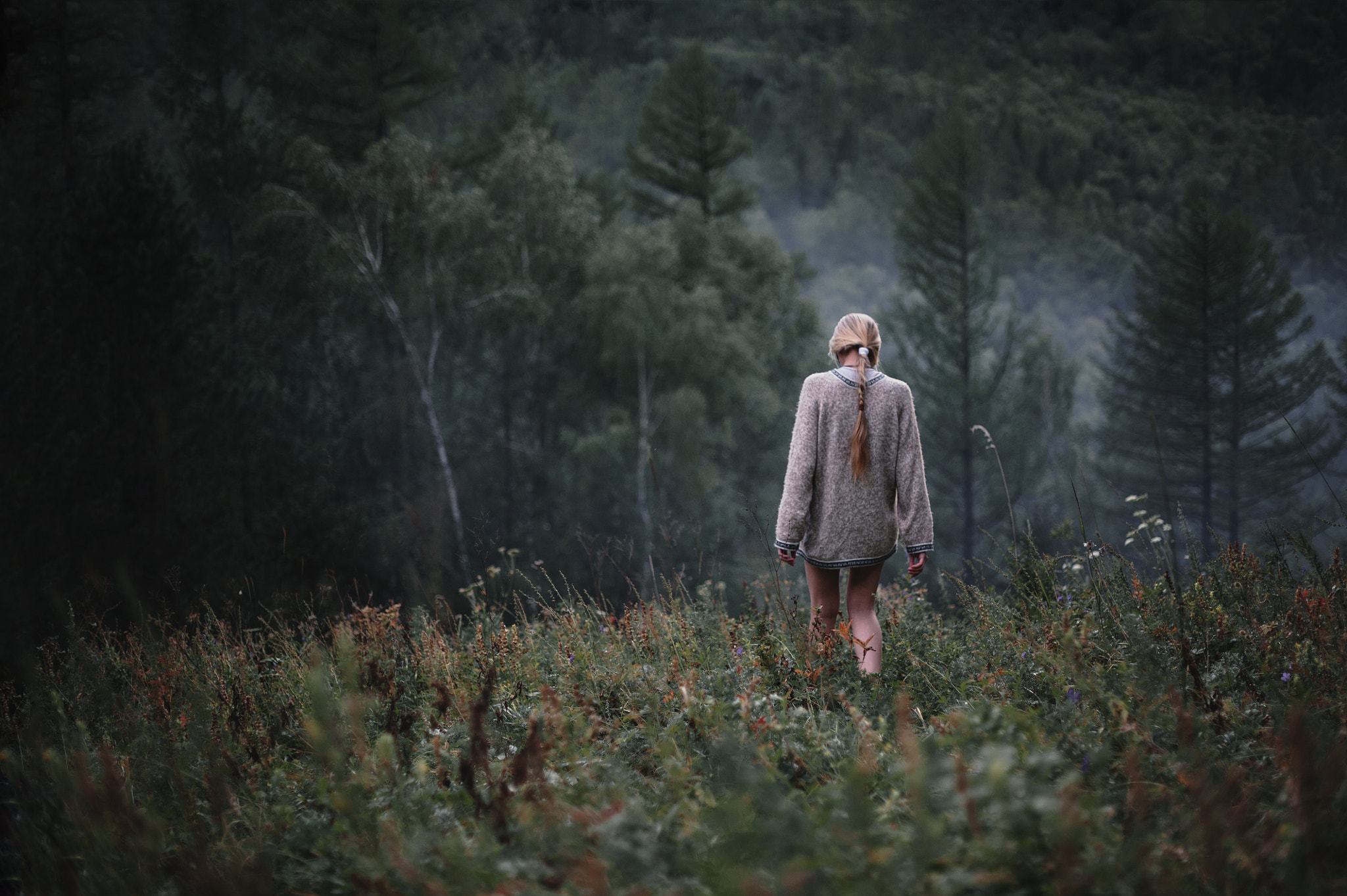 Nikon D700 sample photo. Girl on the hill photography