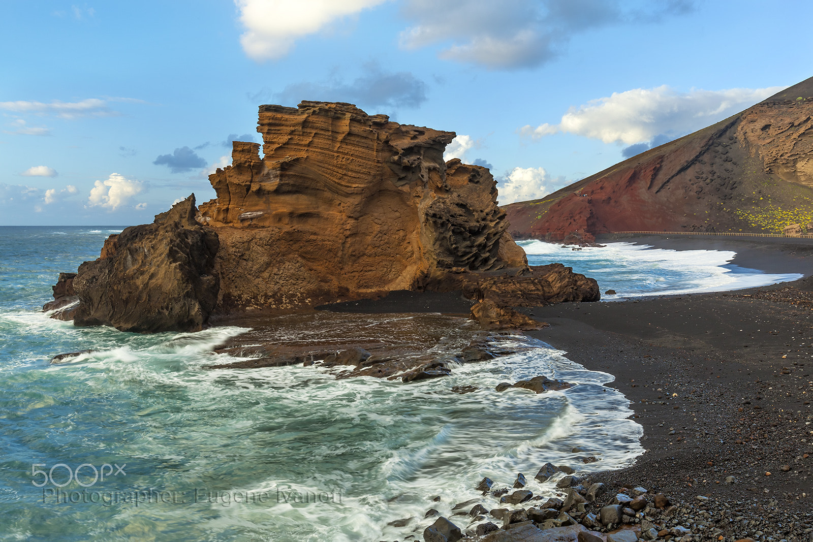 Canon EOS 5D Mark II + Canon EF 16-35mm F2.8L USM sample photo. Charco de los clicos (green lagoon), lanzarote photography