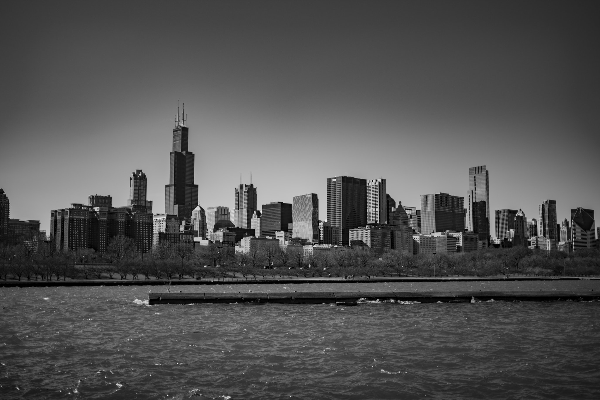 Pentax smc FA 43mm F1.9 Limited sample photo. View of chicago from lake michigan photography