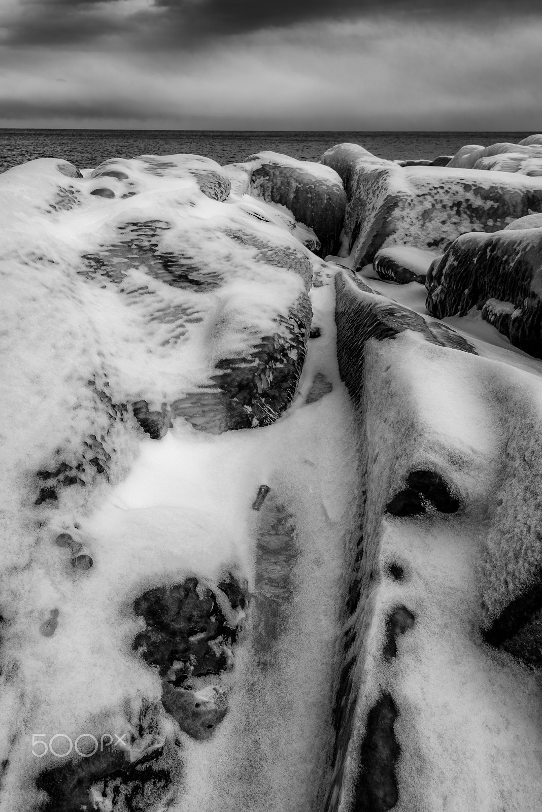 Nikon D800 sample photo. Snow on cove point photography