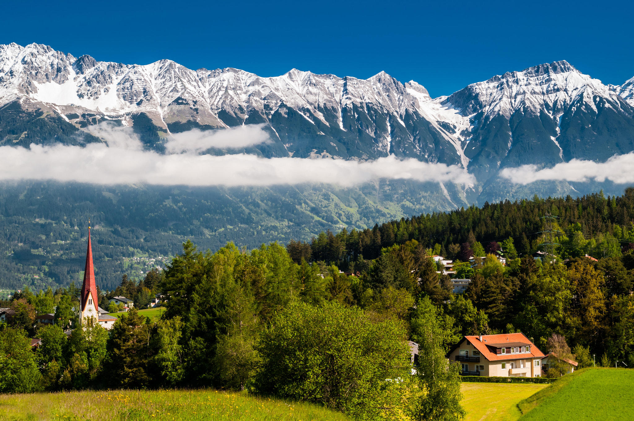 Nikon D5000 sample photo. Landscape of innsbruck-igls photography