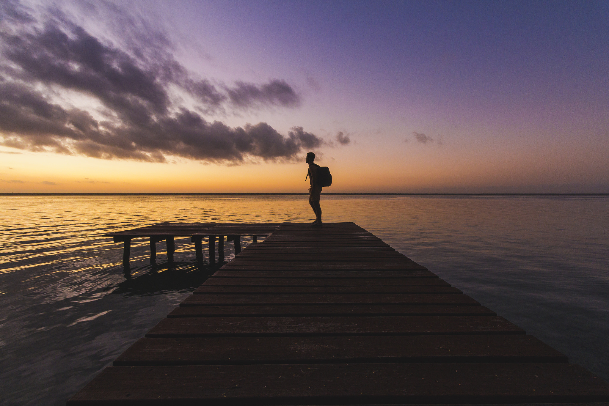 Canon EOS 60D sample photo. Amanecer en laguna de bacalar photography