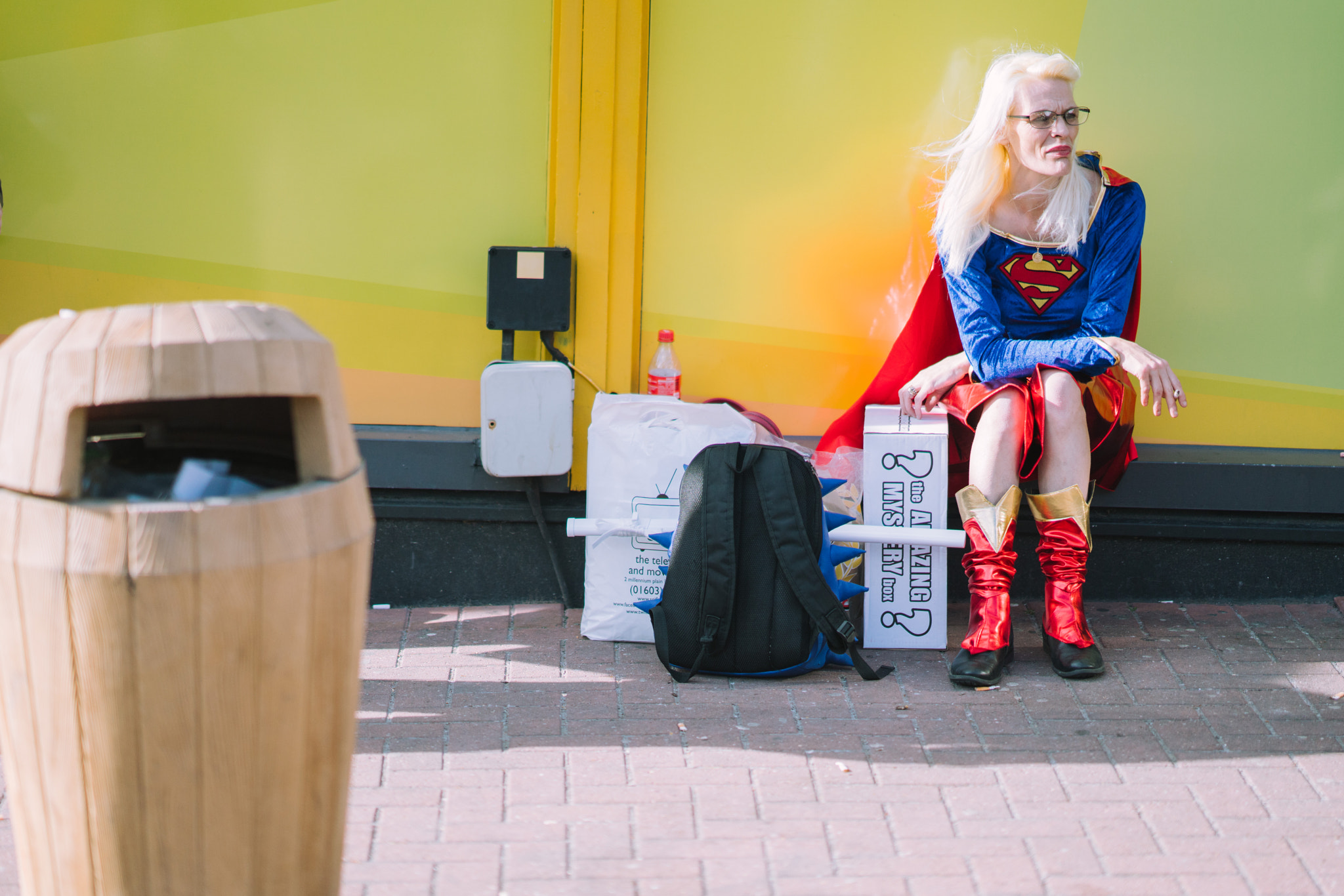 Sony a7R II + Sony FE 85mm F1.4 GM sample photo. Superwoman takes a break photography