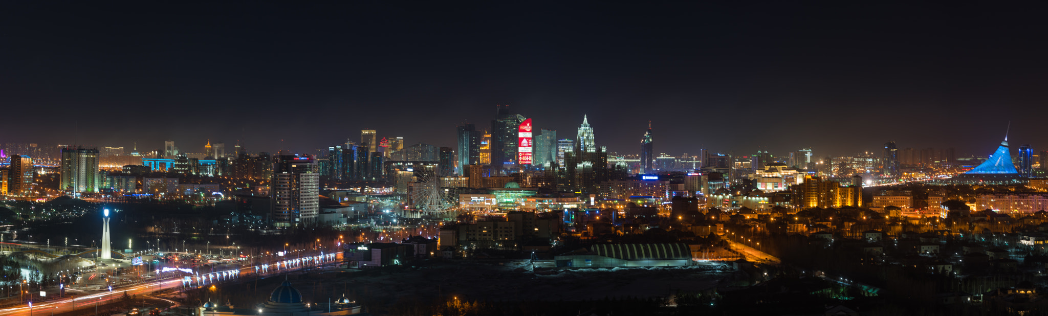 Nikon D810 + Sigma 70-200mm F2.8 EX DG OS HSM sample photo. Night in astana photography