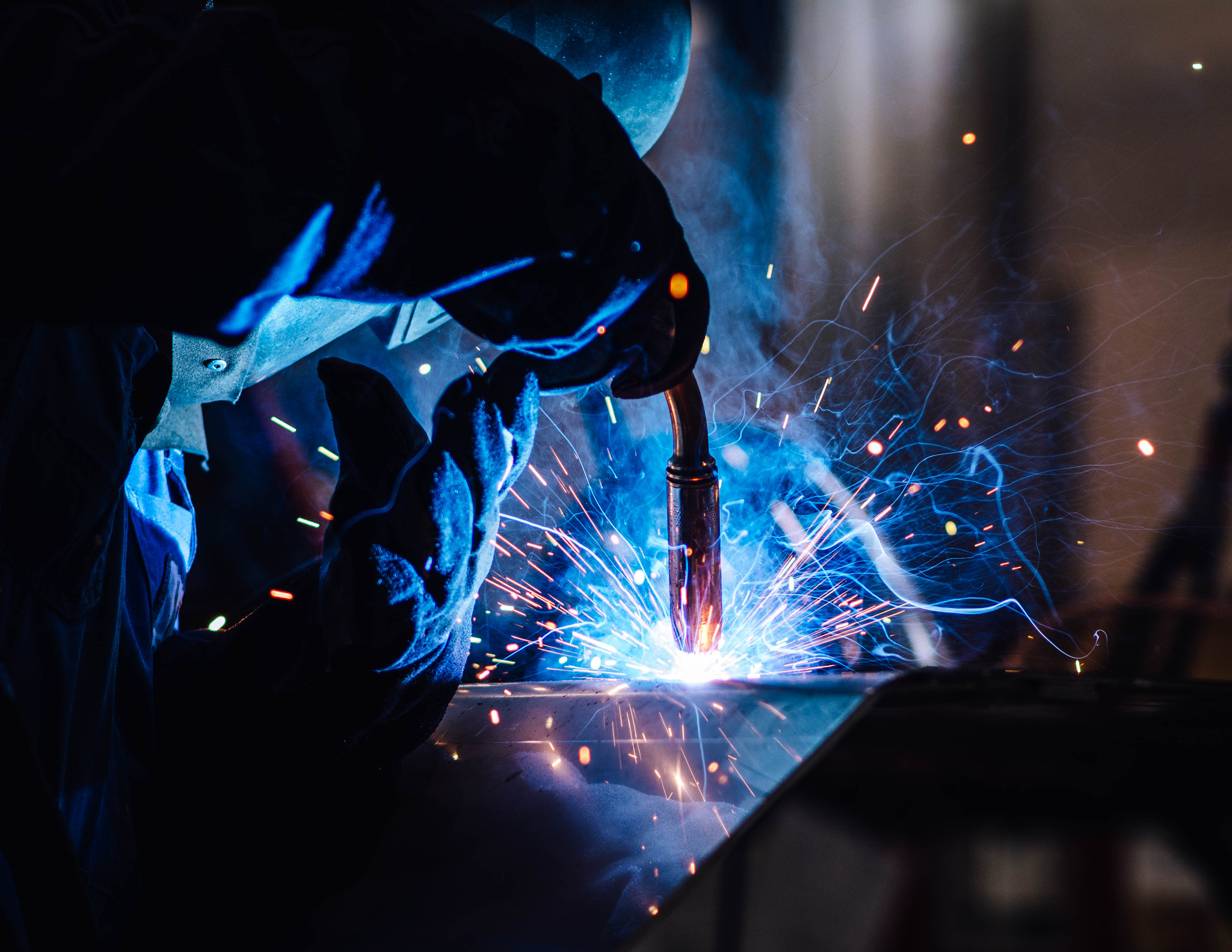 Nikon D7100 sample photo. Welding sparks photography