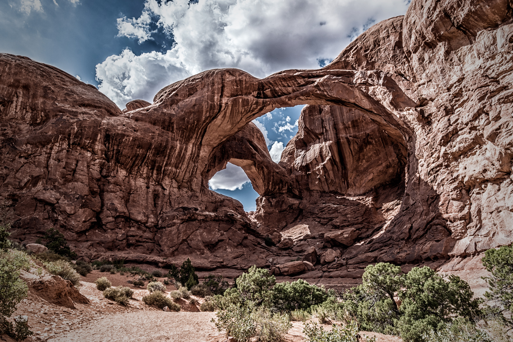 Nikon D5500 sample photo. Double arch - arches np photography