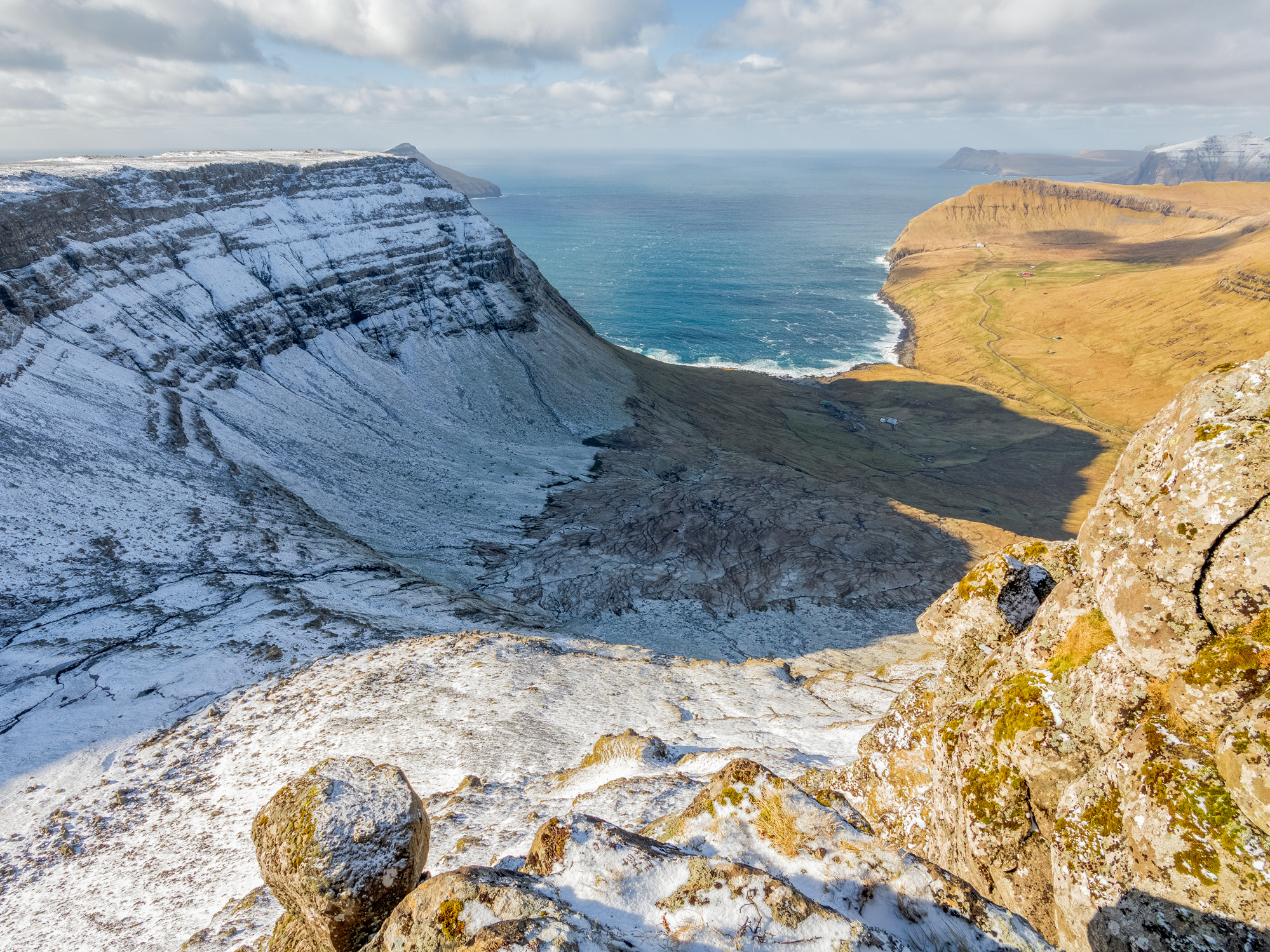 Canon EOS 750D (EOS Rebel T6i / EOS Kiss X8i) + Sigma 10-20mm F4-5.6 EX DC HSM sample photo. Winter in nordadalur, faroe islands. photography