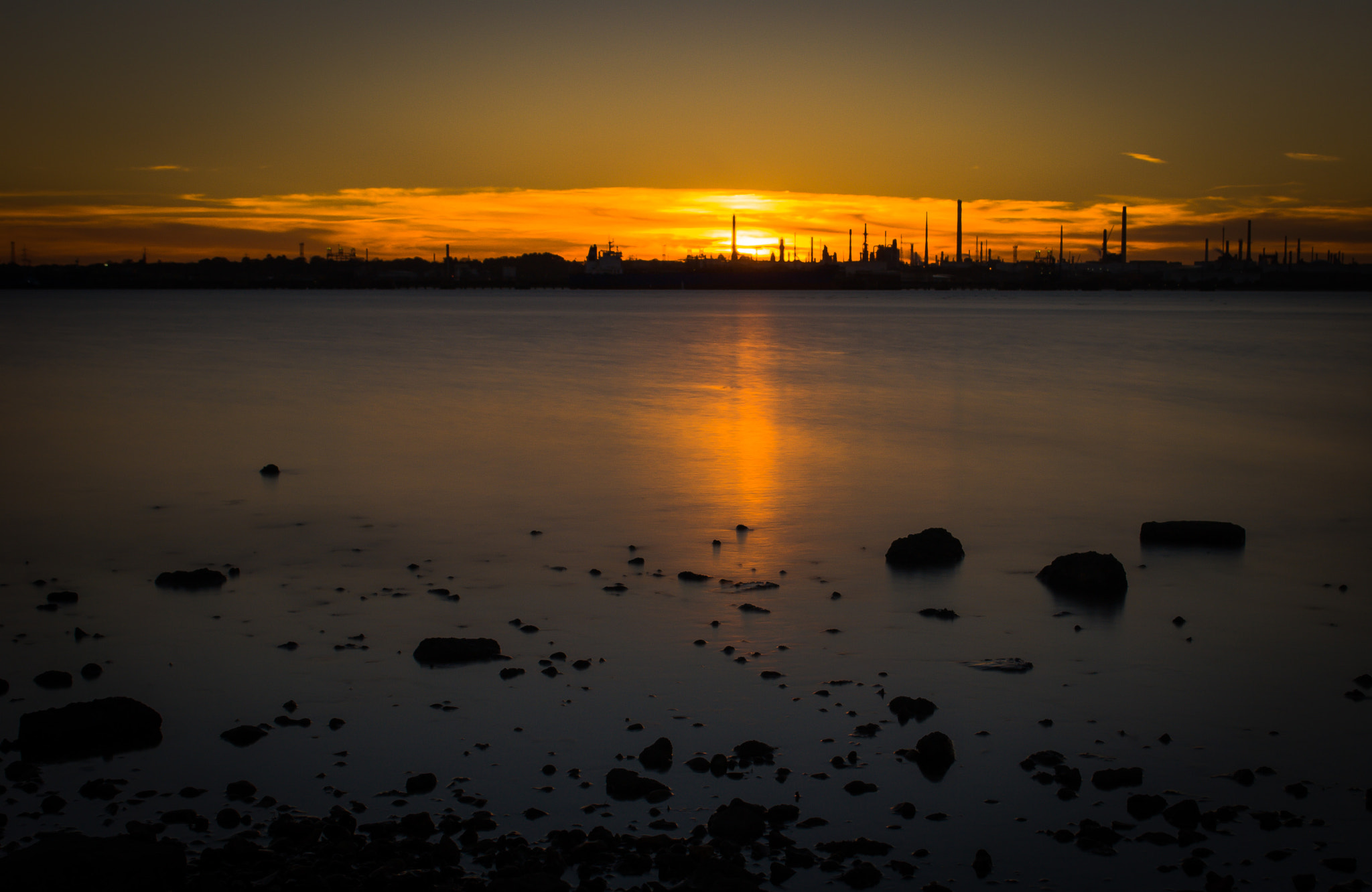 Nikon D80 sample photo. Southampton water sunset photography