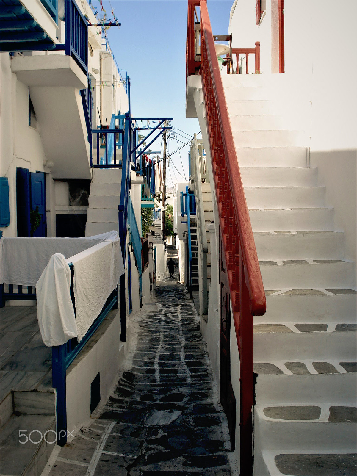 Sony DSC-W50 sample photo. Walking through mykonos streets photography