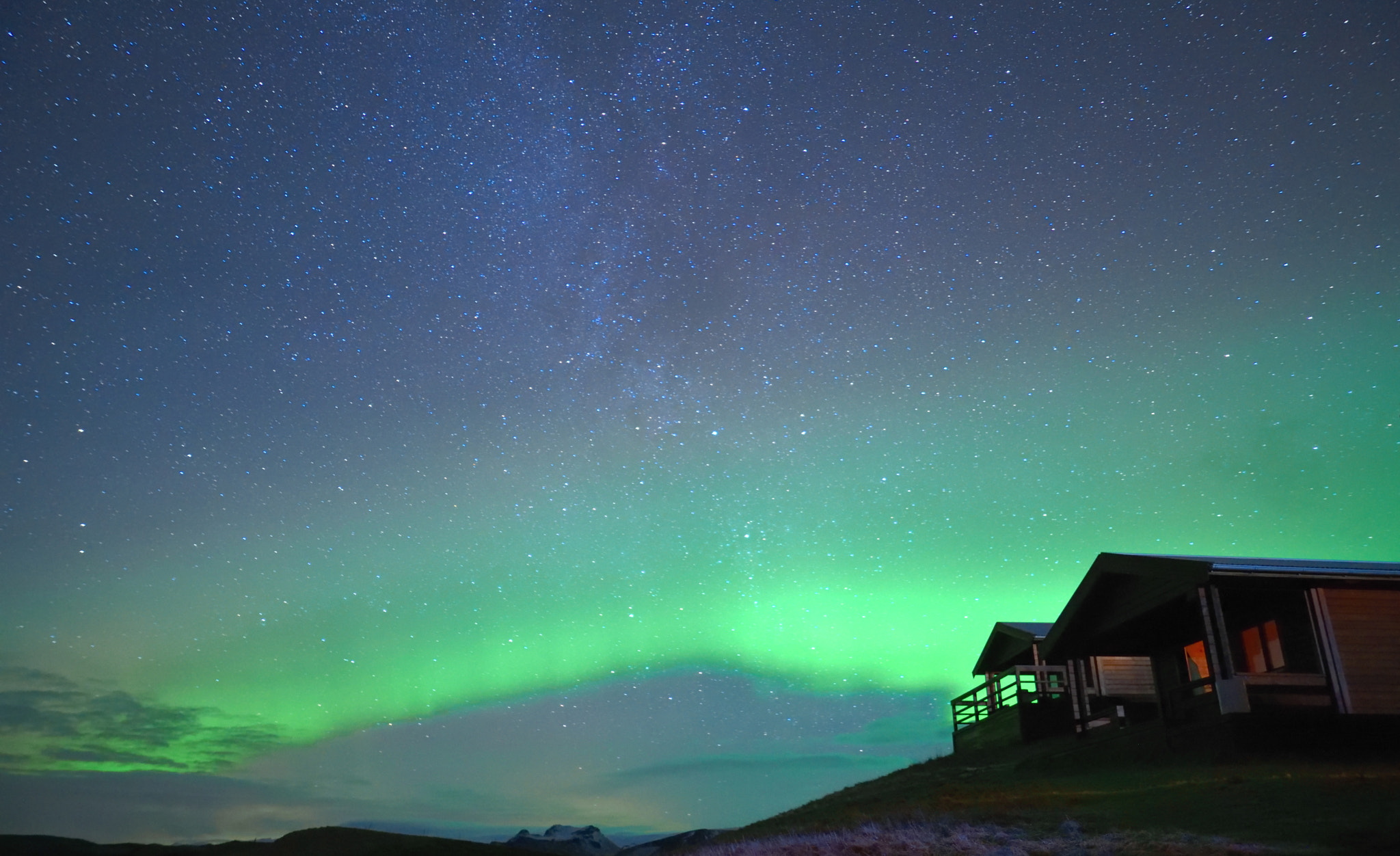 Samyang 16mm F2 ED AS UMC CS sample photo. Northern lights in iceland photography